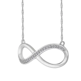 1/10 CTW Diamond Infinity 18-inch Pendant in Sterling Silver