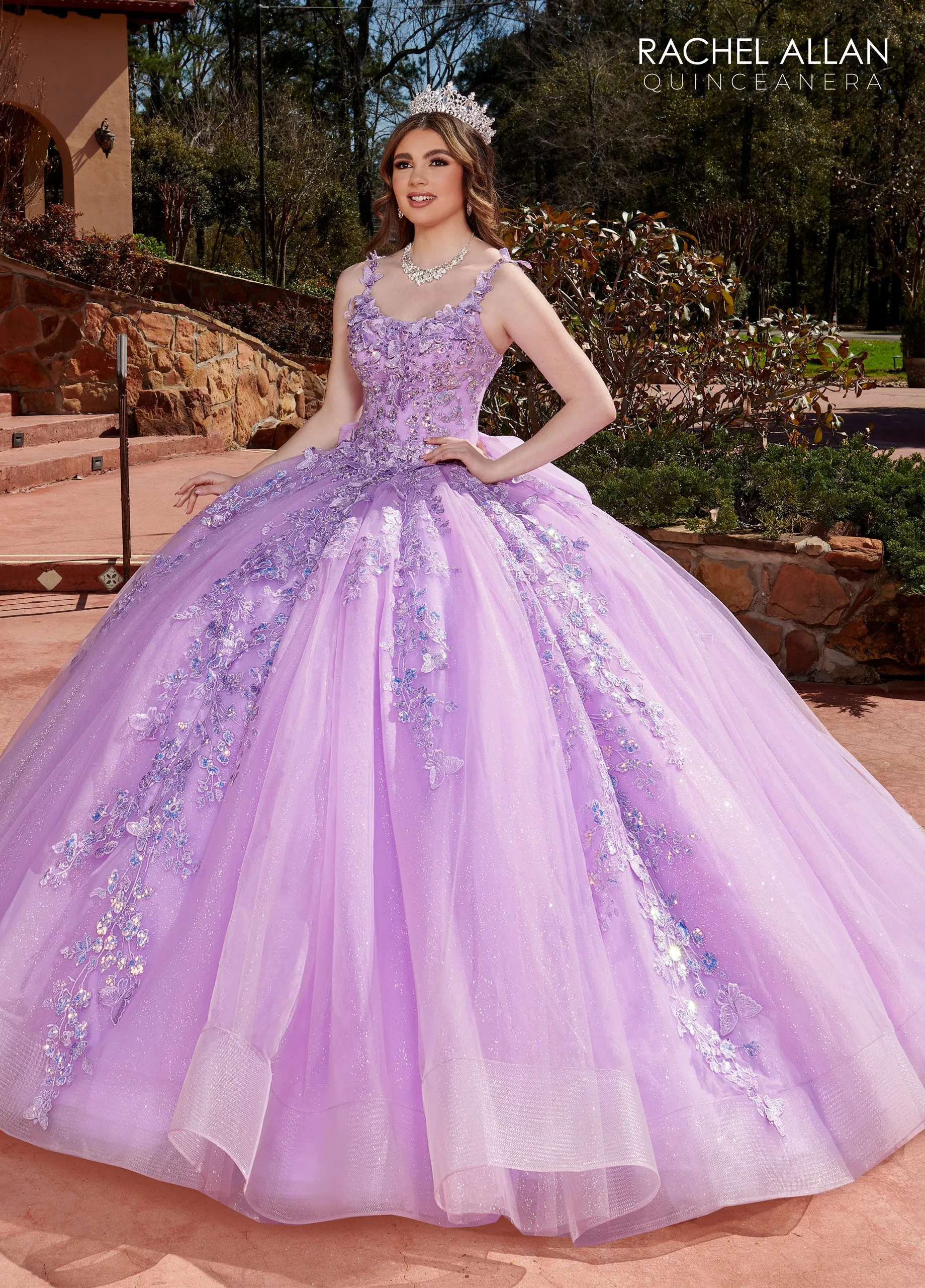 3D Butterfly Quinceanera Dress by Rachel Allan RQ2172