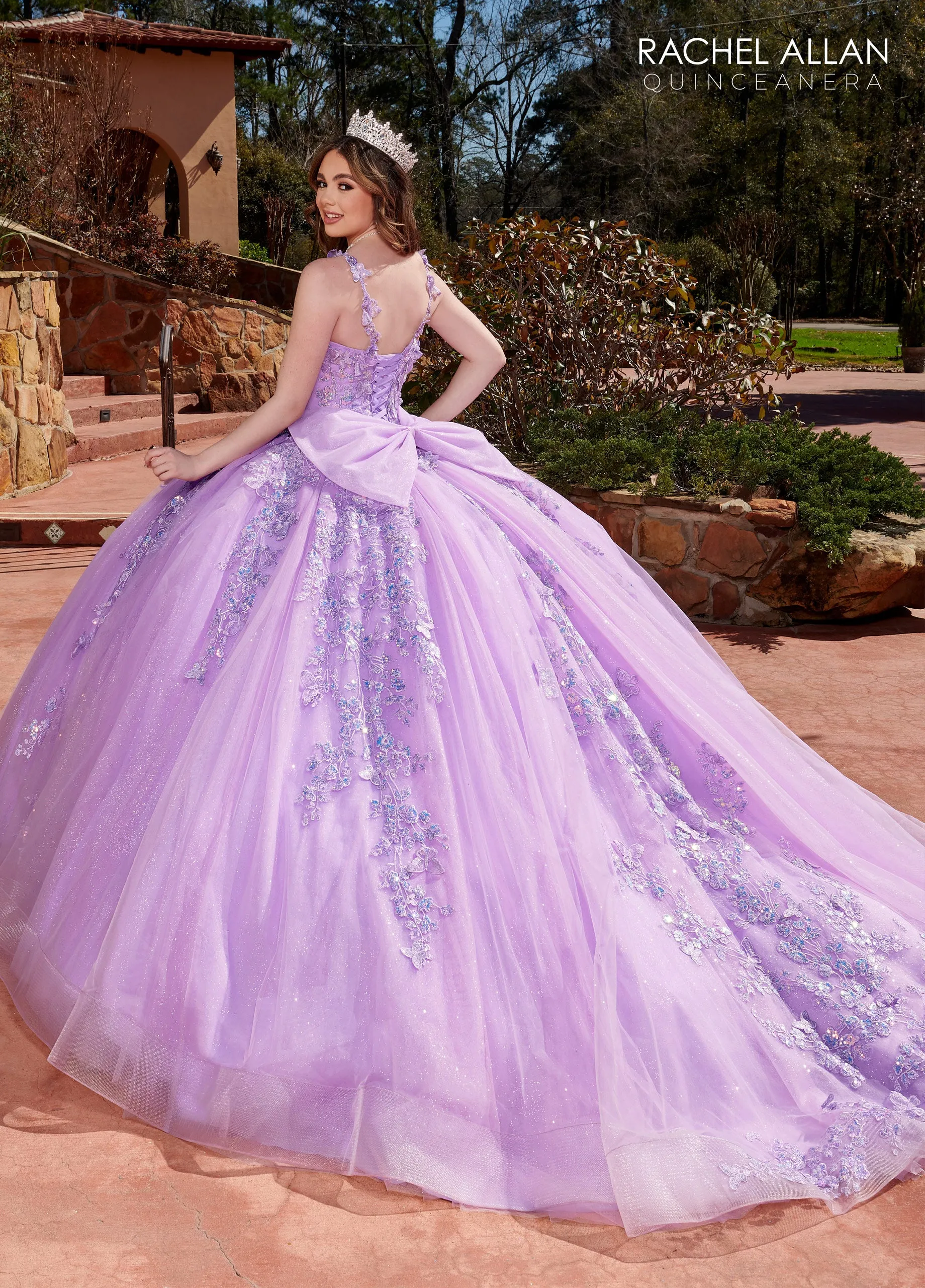 3D Butterfly Quinceanera Dress by Rachel Allan RQ2172