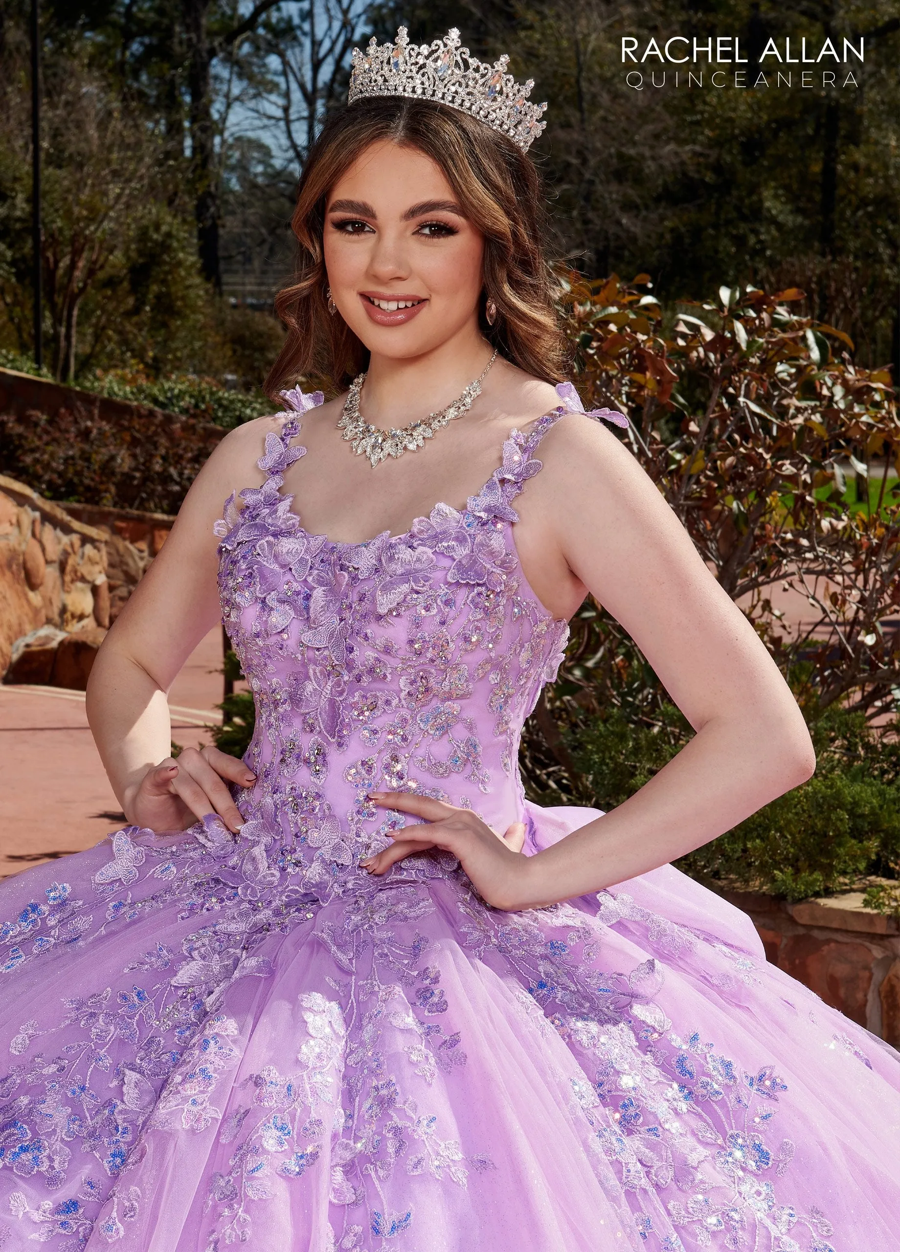 3D Butterfly Quinceanera Dress by Rachel Allan RQ2172