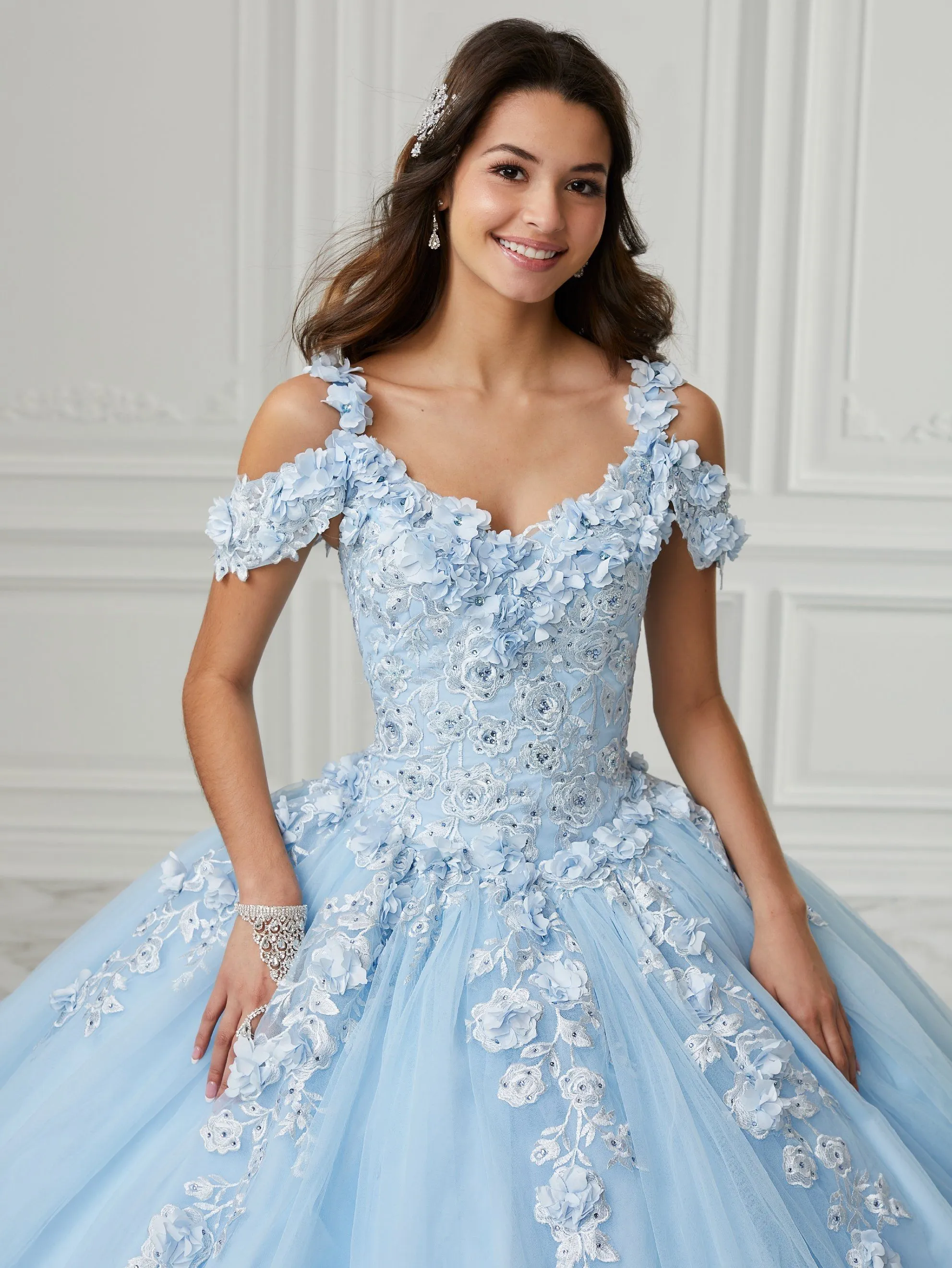 3D Floral Quinceanera Dress by House of Wu 26991