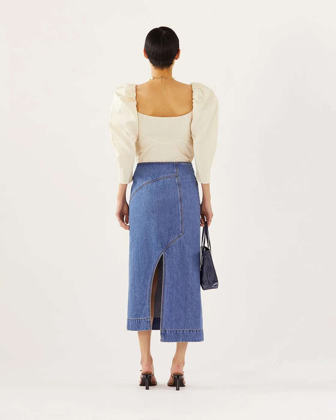 Astrid Skirt Organic Cotton Denim Indigo