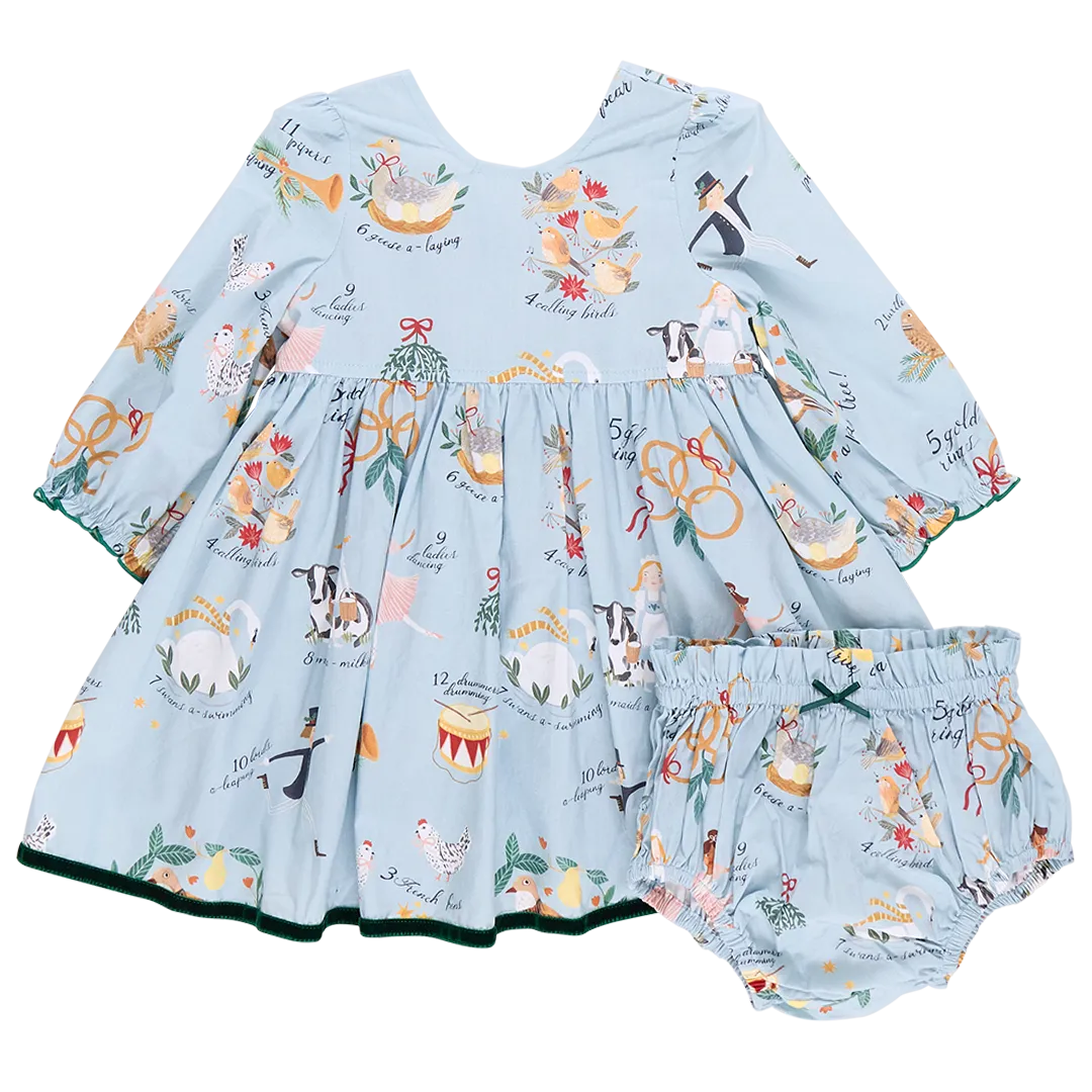 Baby Girls Amma Dress Set - 12 Days of Christmas