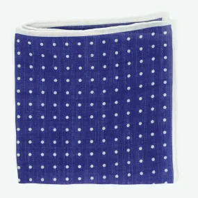 Bali Dots Blue Pocket Square