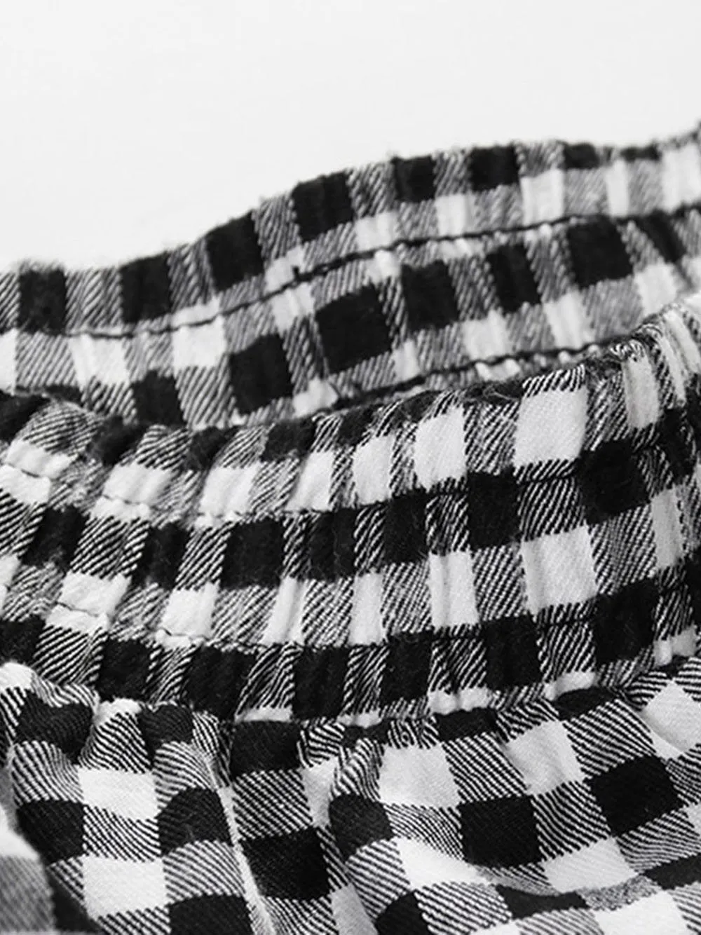 BAMBE Plaid Asymmetrical Skirt