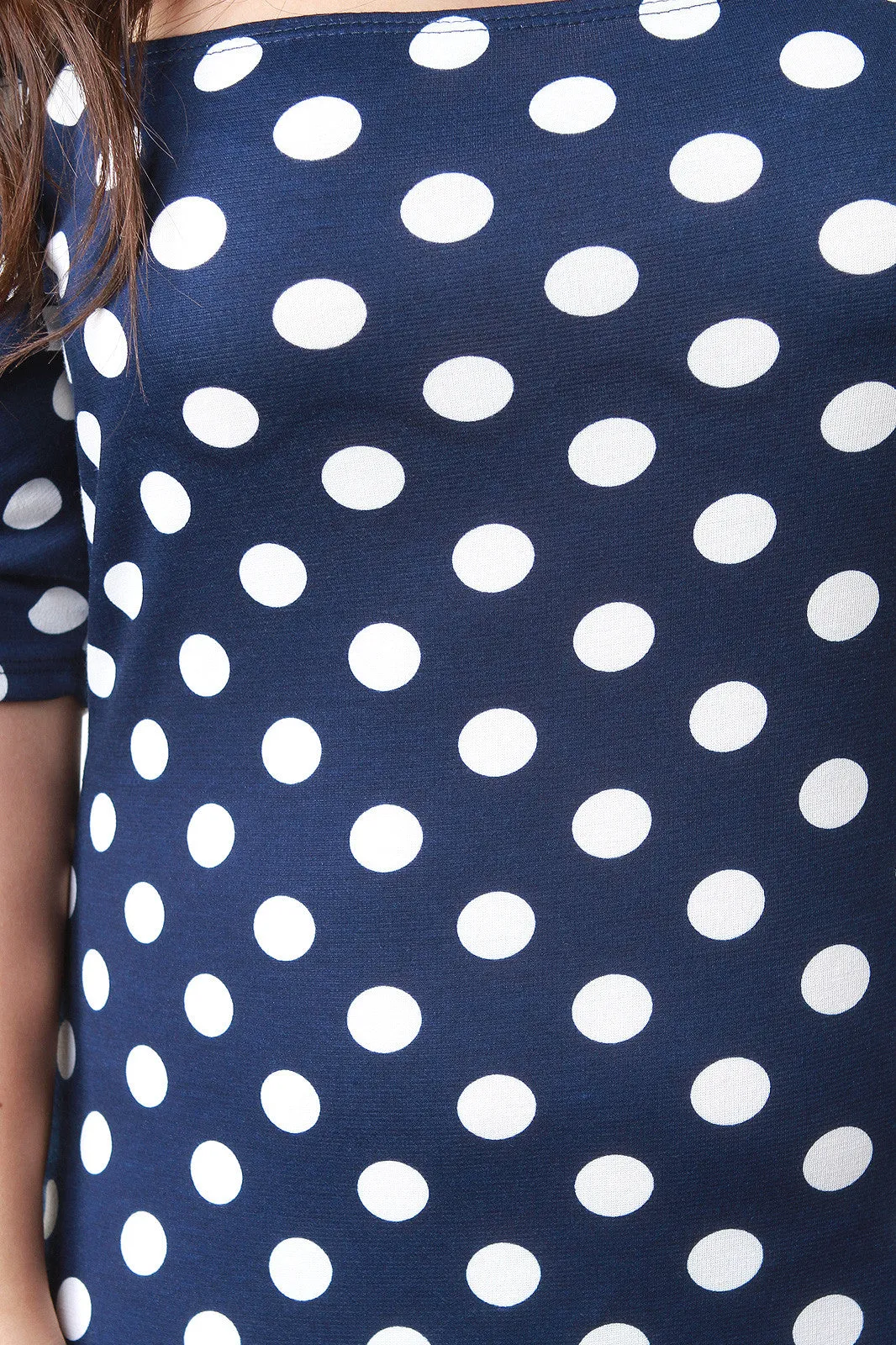 Bardot Polka Dot Midi Dress