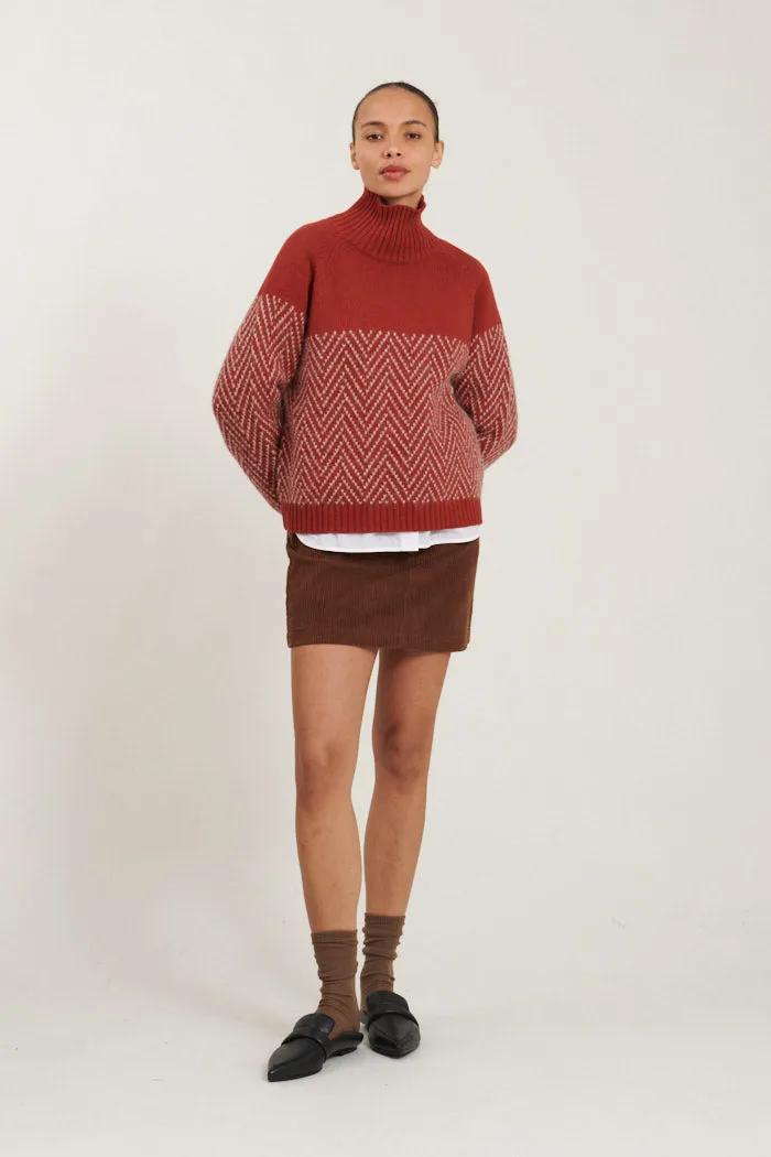 BASIC APPAREL Cherry skirt bison women