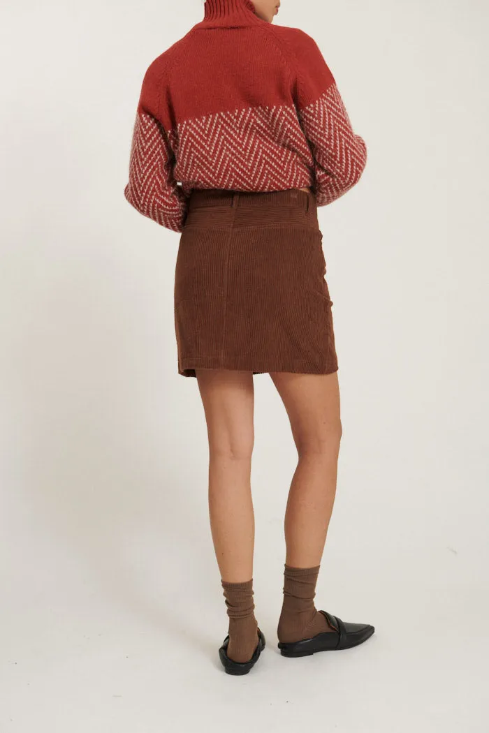 BASIC APPAREL Cherry skirt bison women