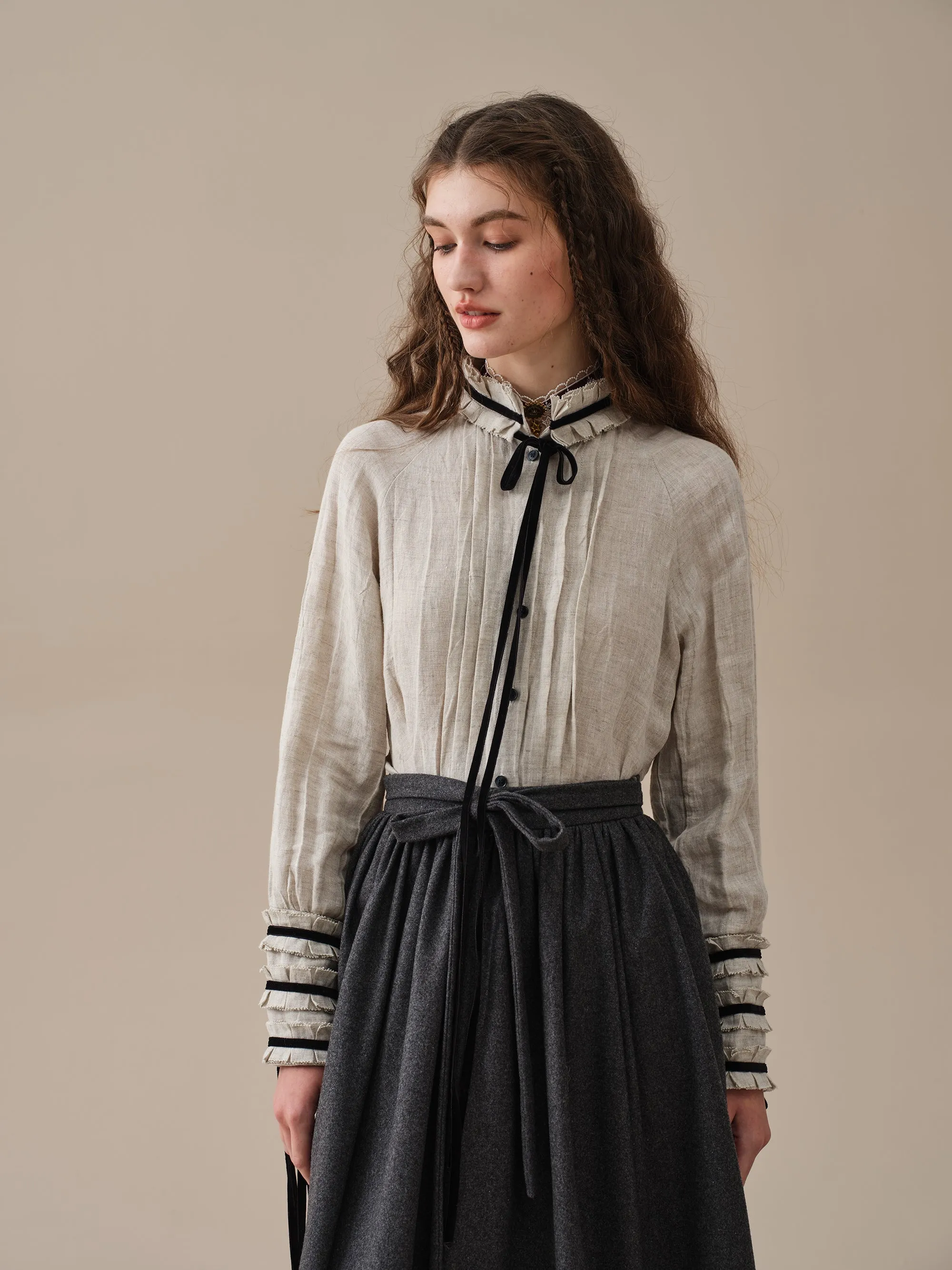 Beth 13 |tied wool skirt