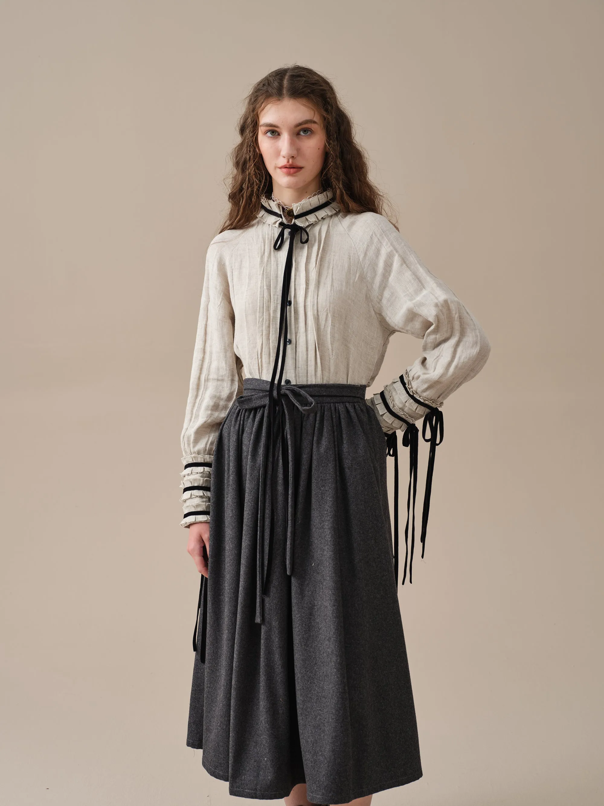 Beth 13 |tied wool skirt