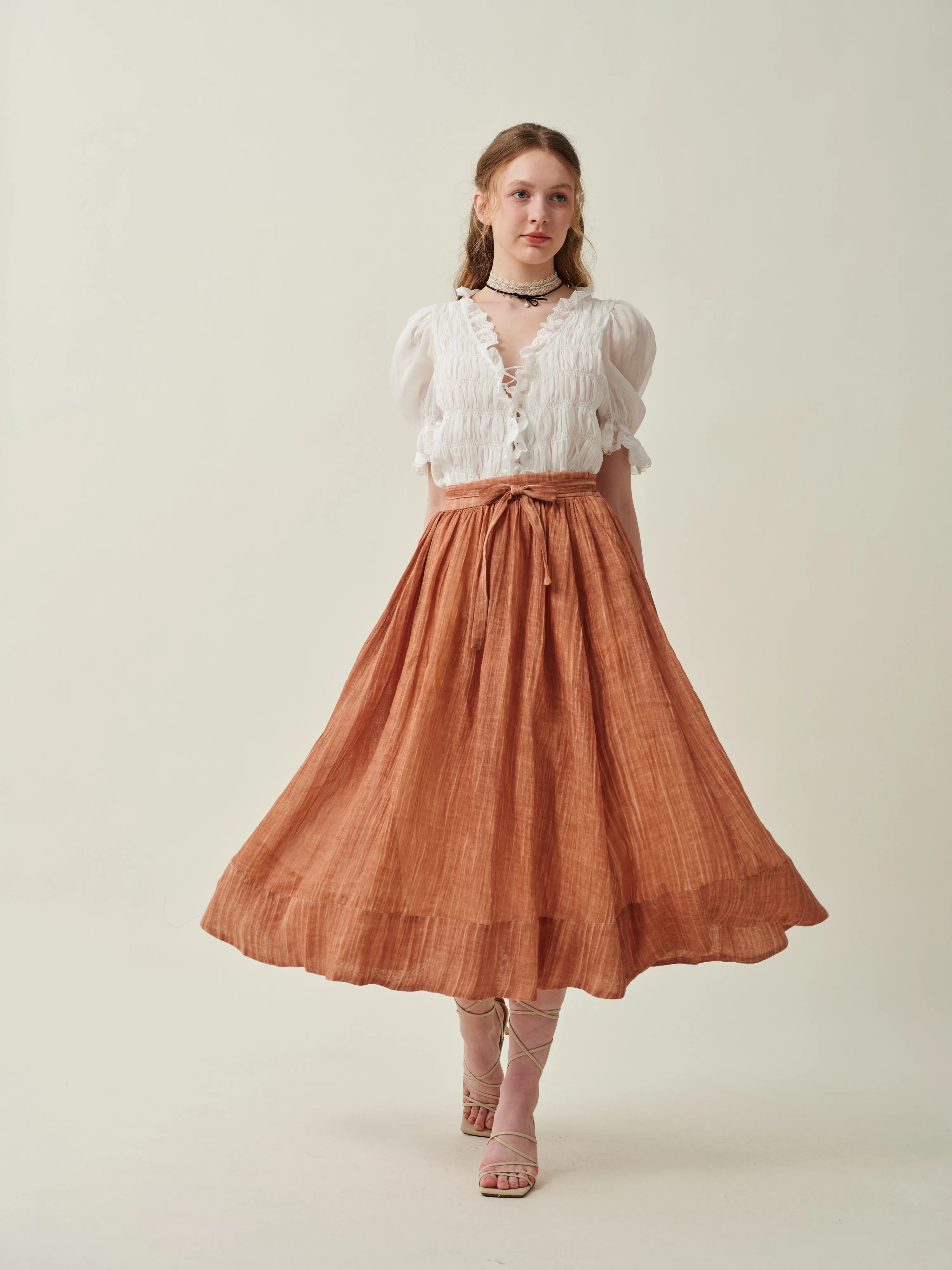 Beth 15 | flowy linen skirt