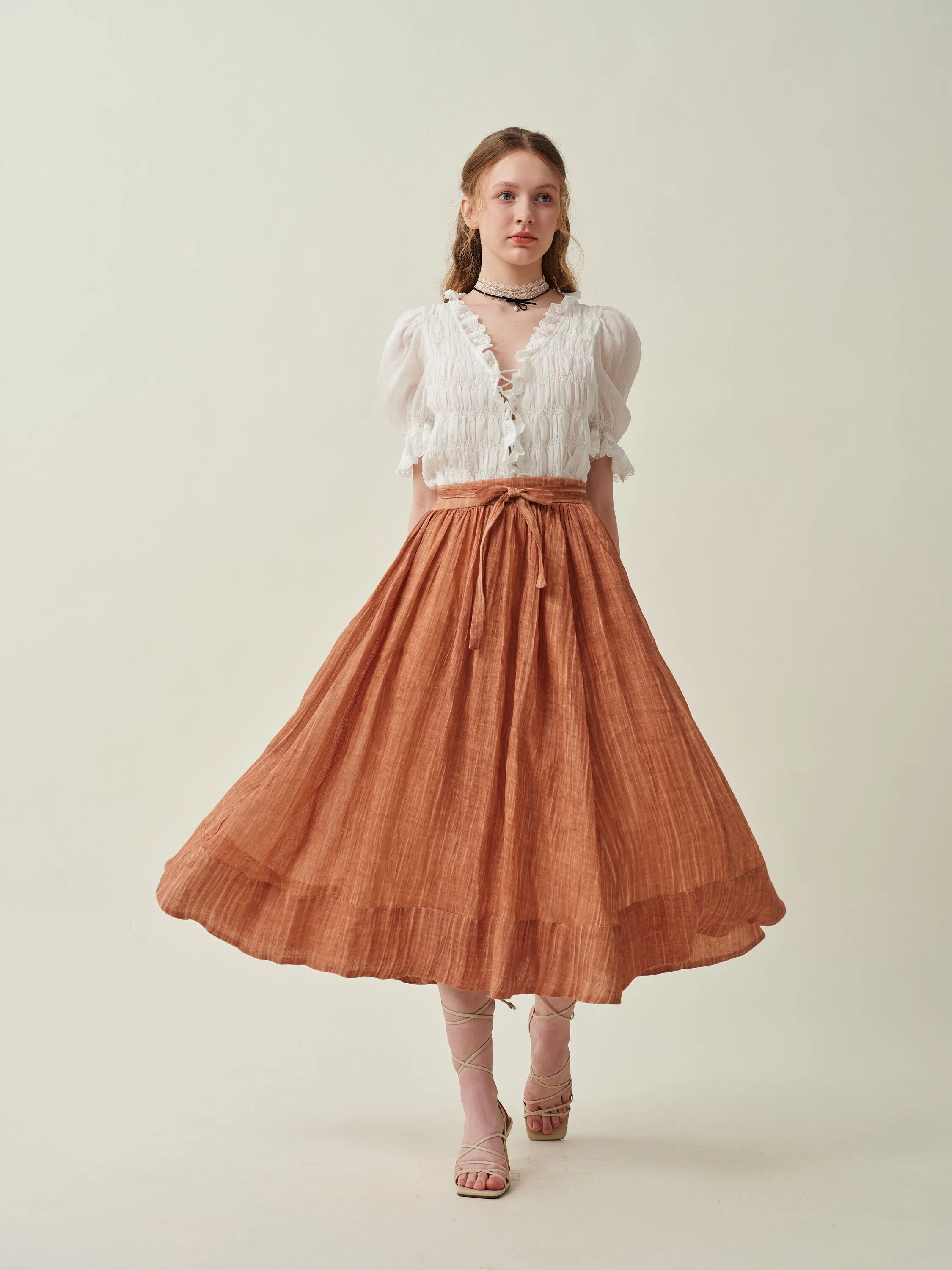 Beth 15 | flowy linen skirt