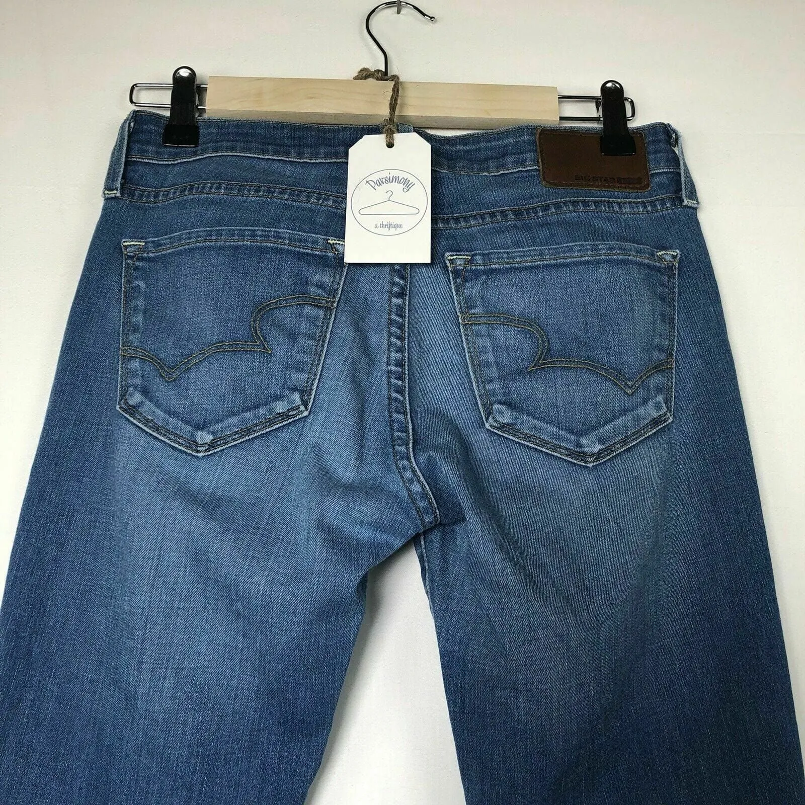 Big Star 1974 Womens Size 26 Alex Mid Rise Skinny Blue Denim Jeans