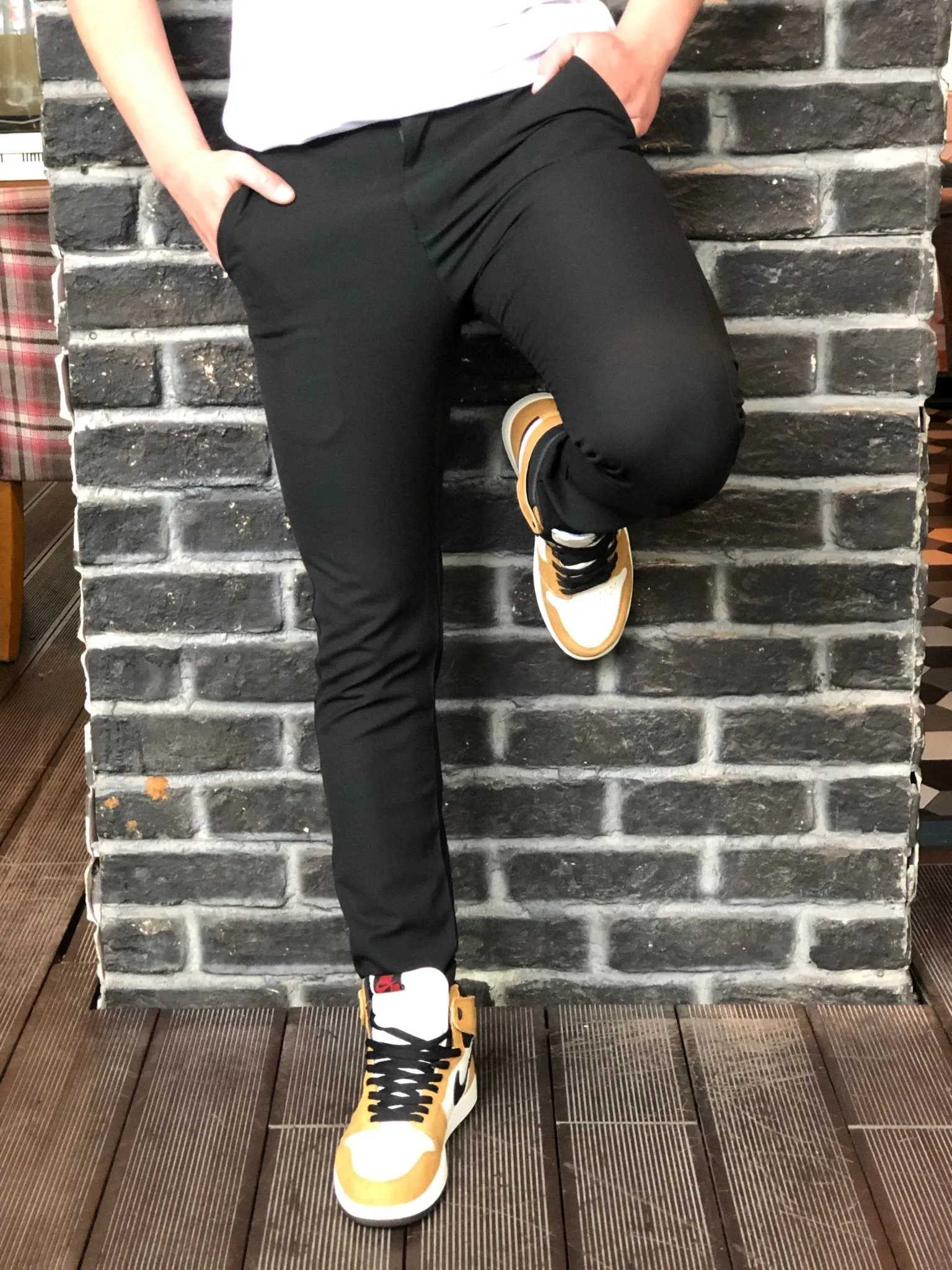 Black Slim Fit Casual Mens Pant DJ176 Mens Pant