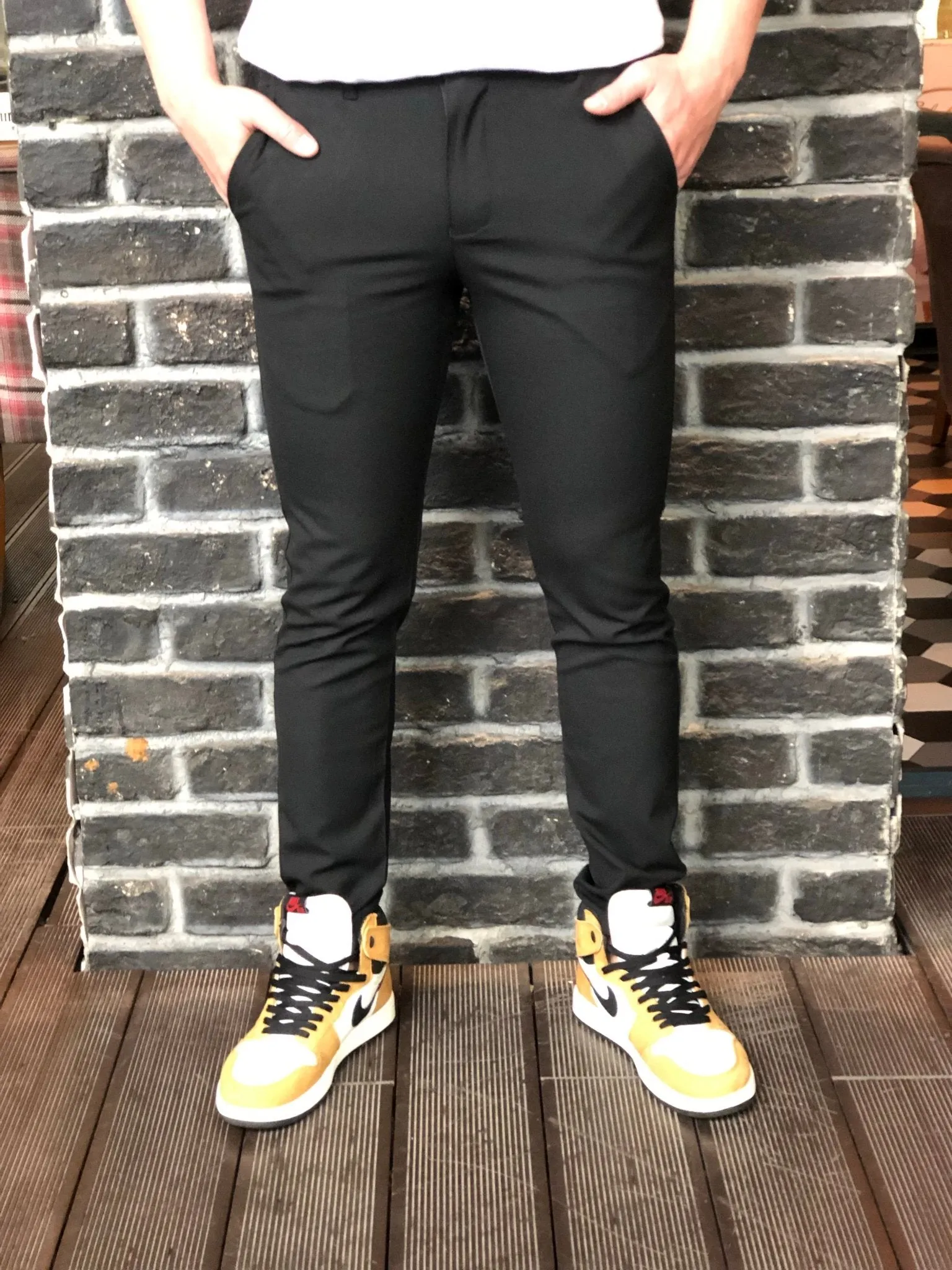 Black Slim Fit Casual Mens Pant DJ176 Mens Pant