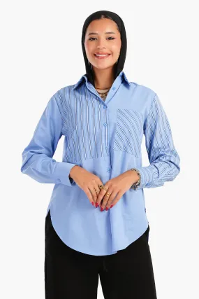 Blue Poplin Basic Shirt