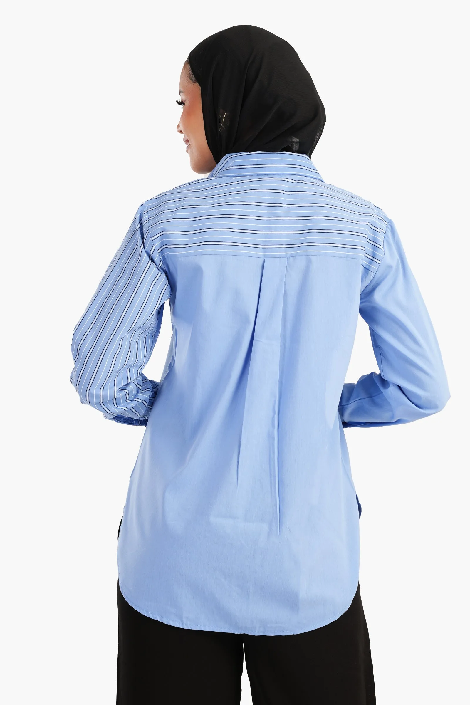 Blue Poplin Basic Shirt