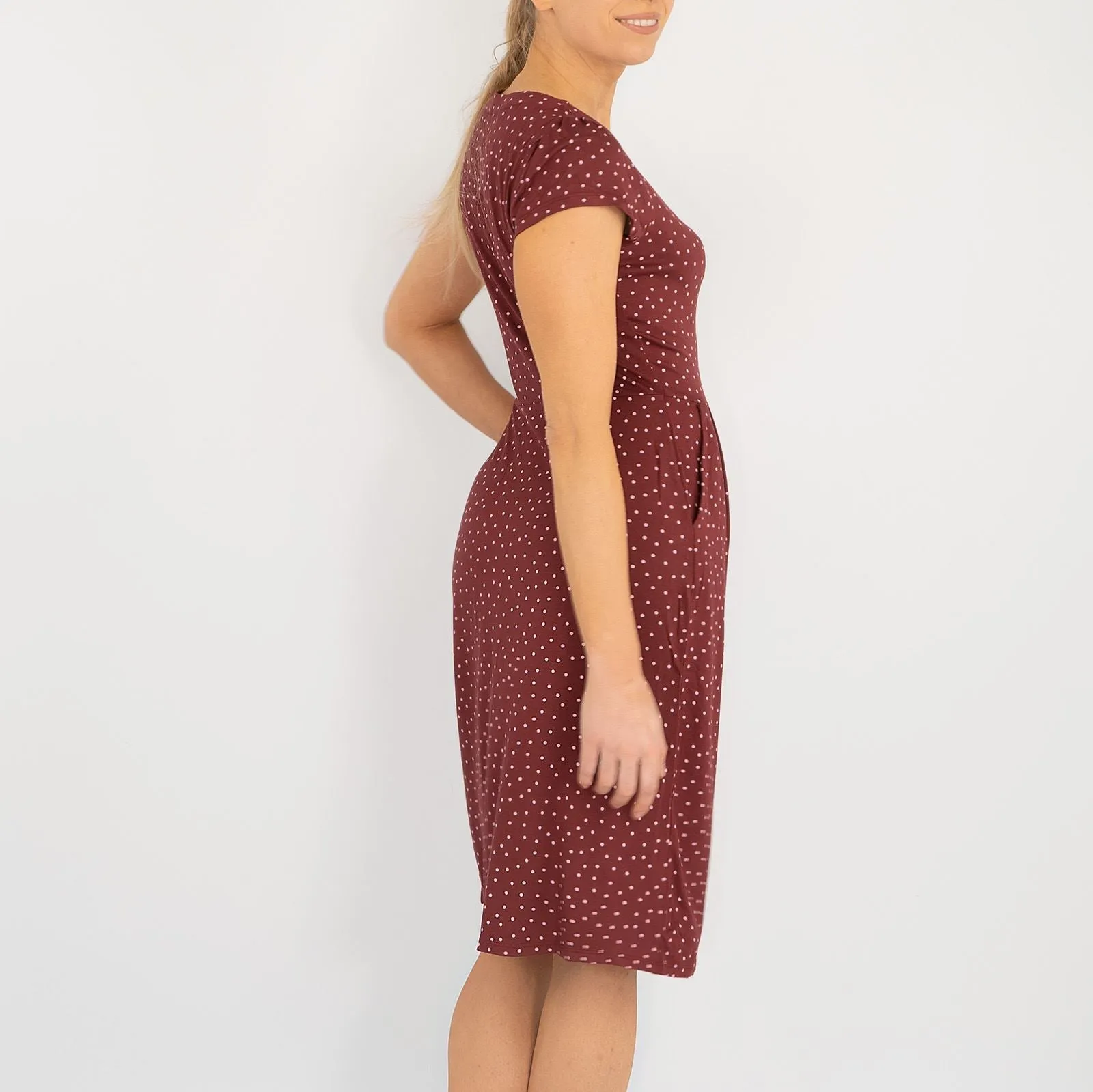 Boden Alberta Jersey Polka Dot Dress