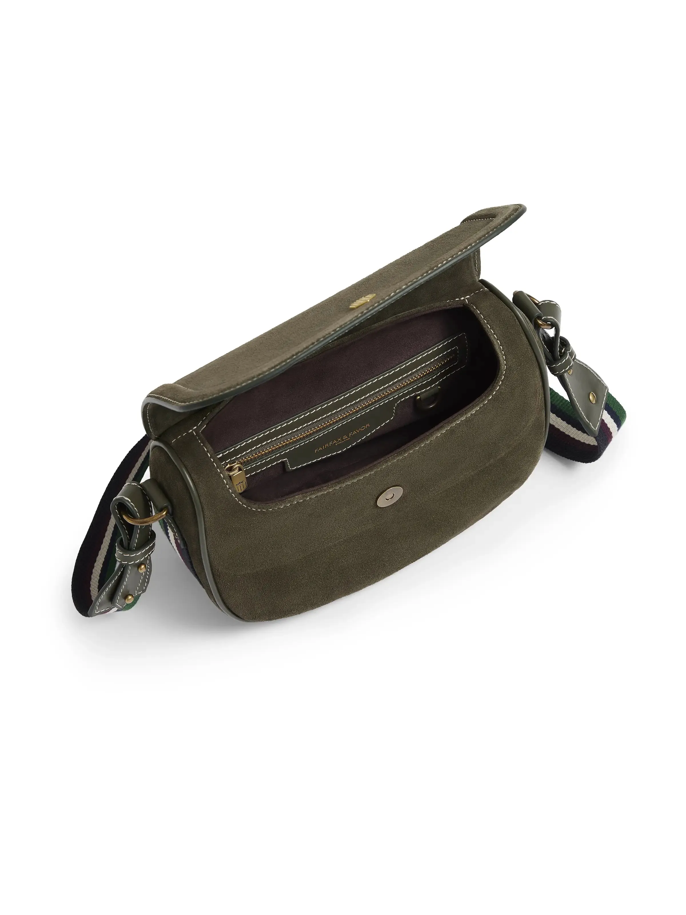 Boston Bag - Moss Green Suede