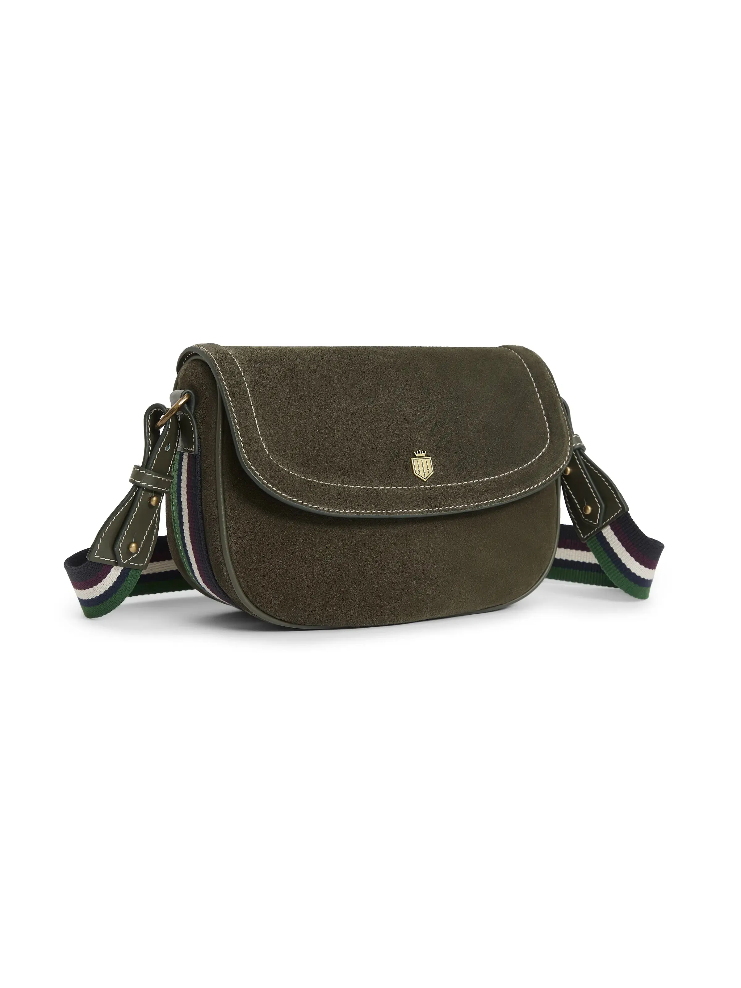 Boston Bag - Moss Green Suede