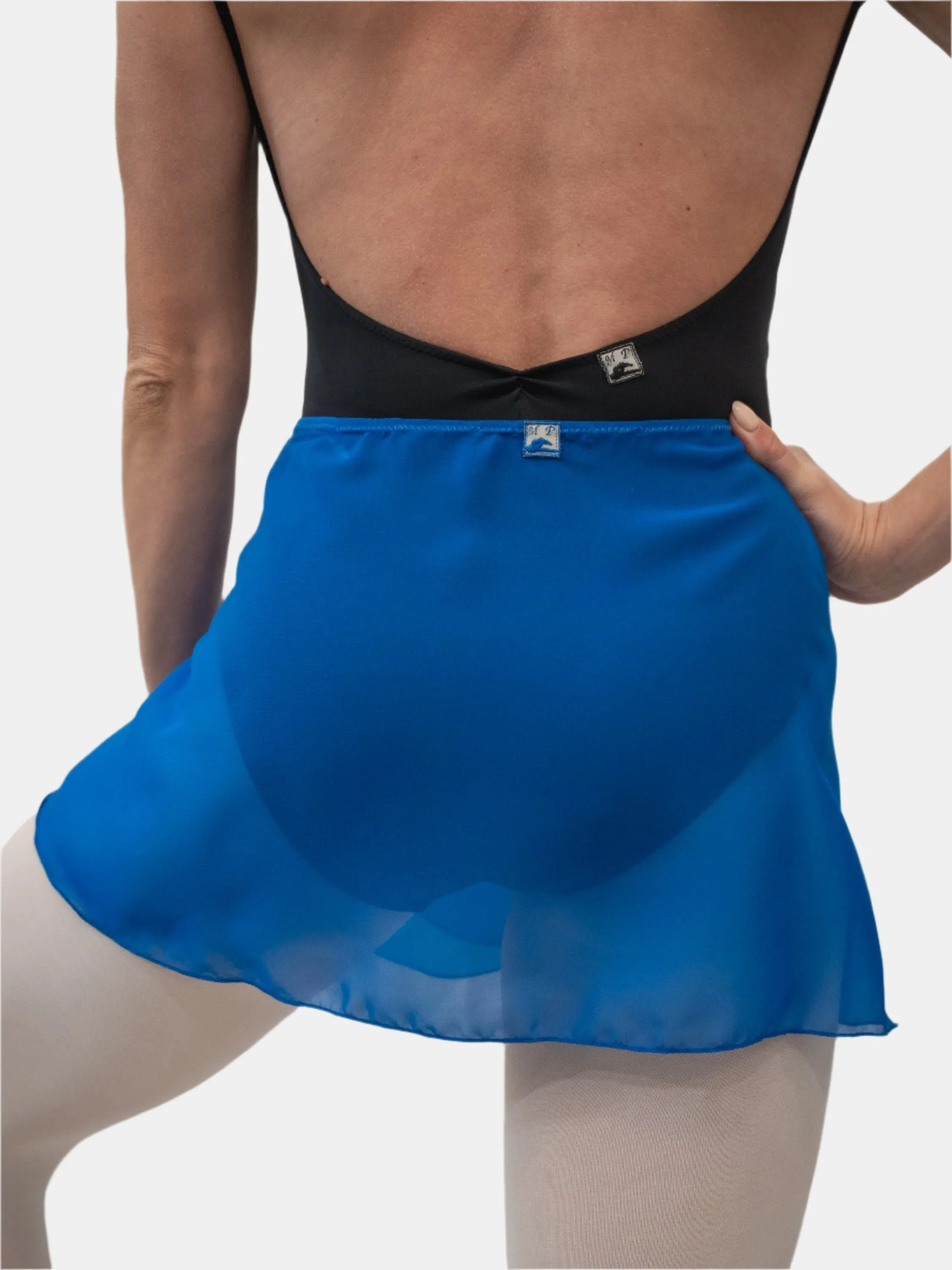 Bright Blue Chiffon Wrap Short Dance Skirt MP301