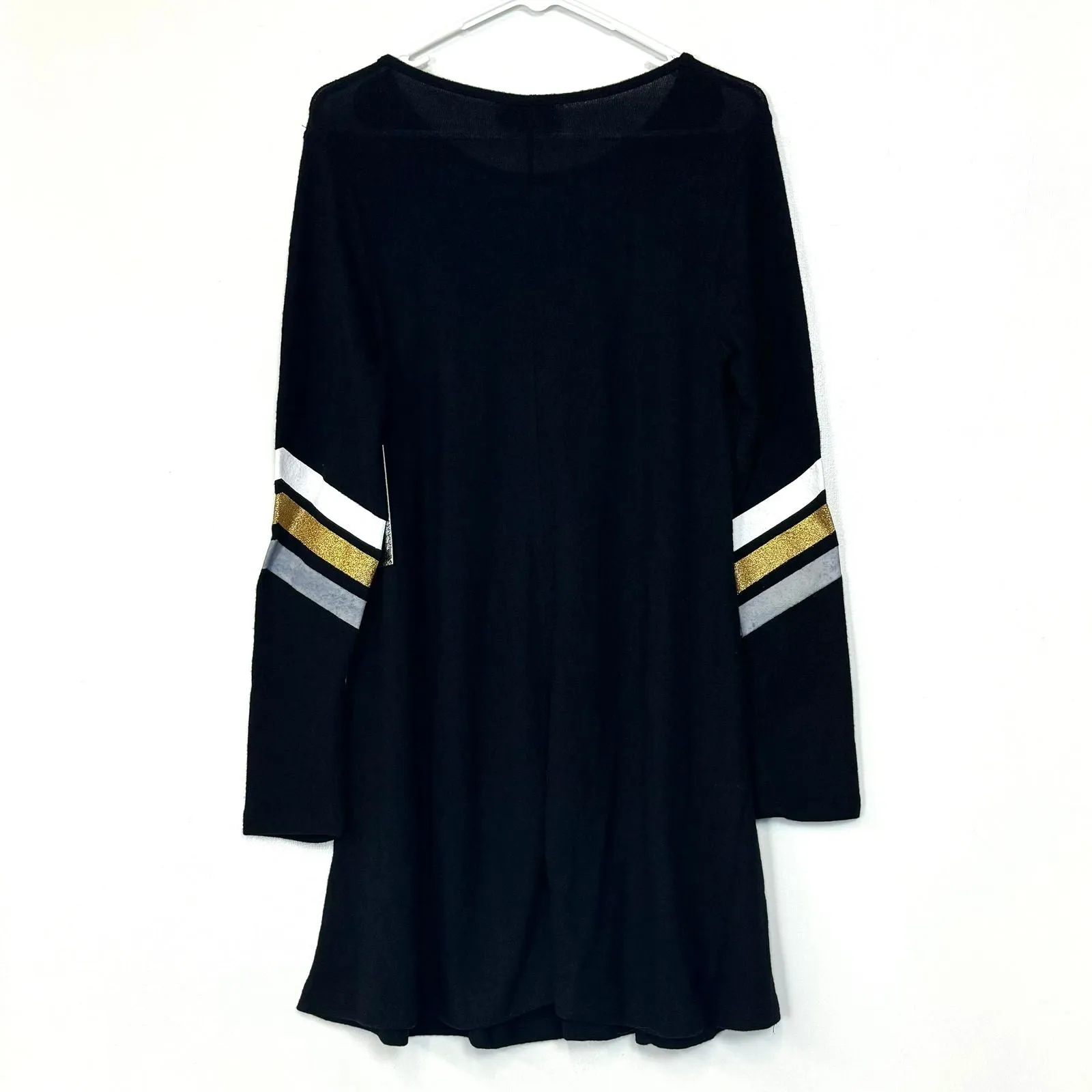 Btween | Juniors Sweater Dress Glitter ‘Love’ & Stripes | Color: Black | Size: M | NWT