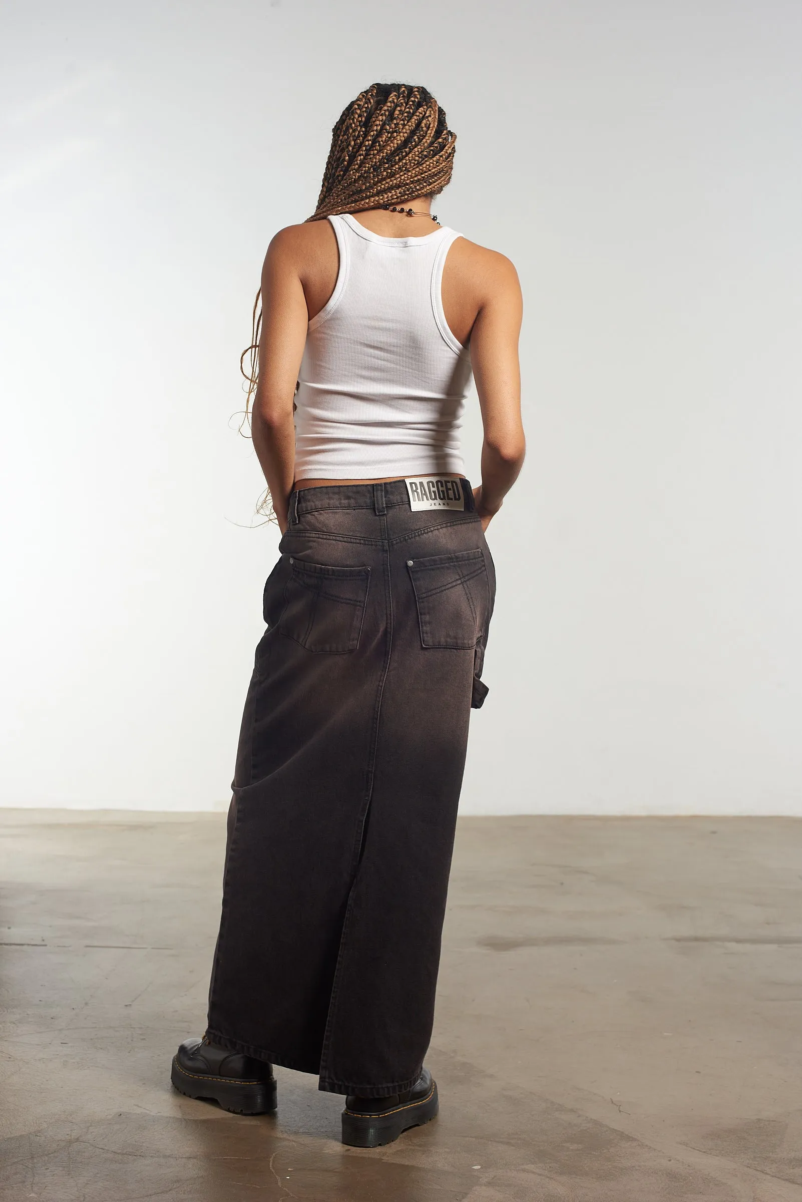 Carpenter Maxi Skirt Brown Wash