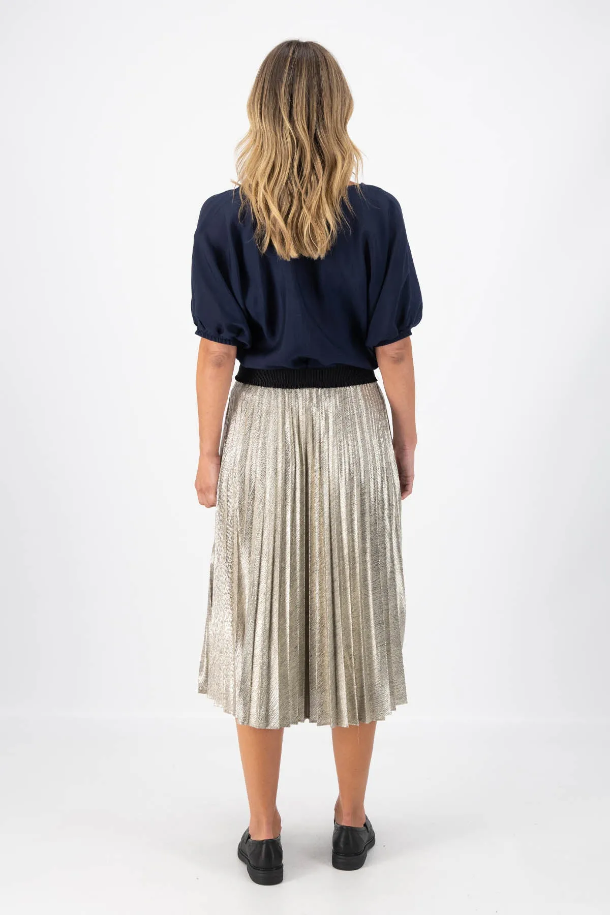 Champagne Pleat Skirt Gold | Pre-Order