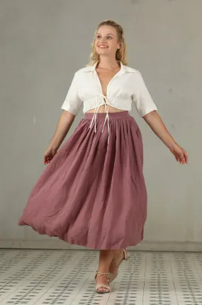 Daisy 03 | PLUS SIZE Linen Skirt