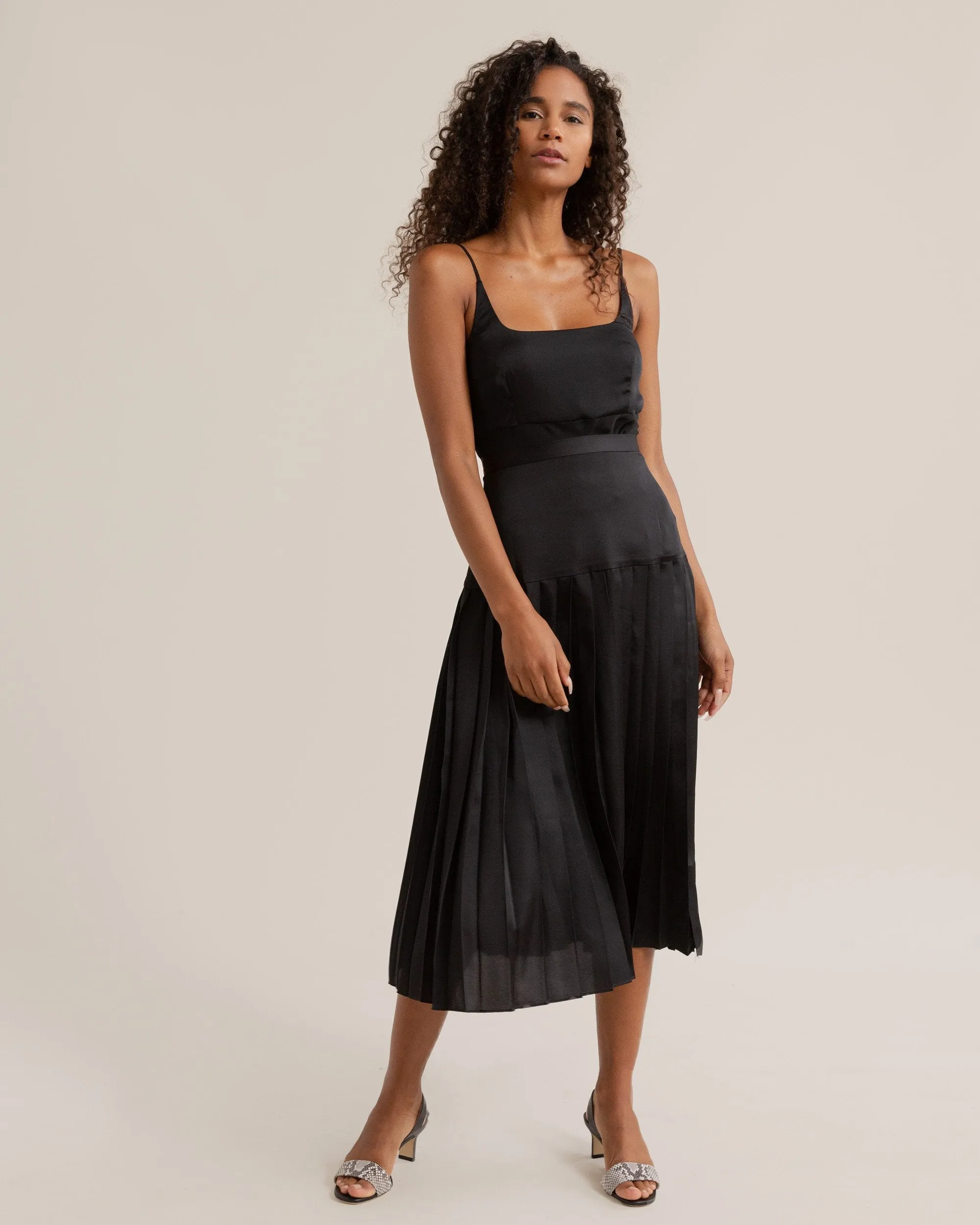 Delphine Pleated Silken Skirt