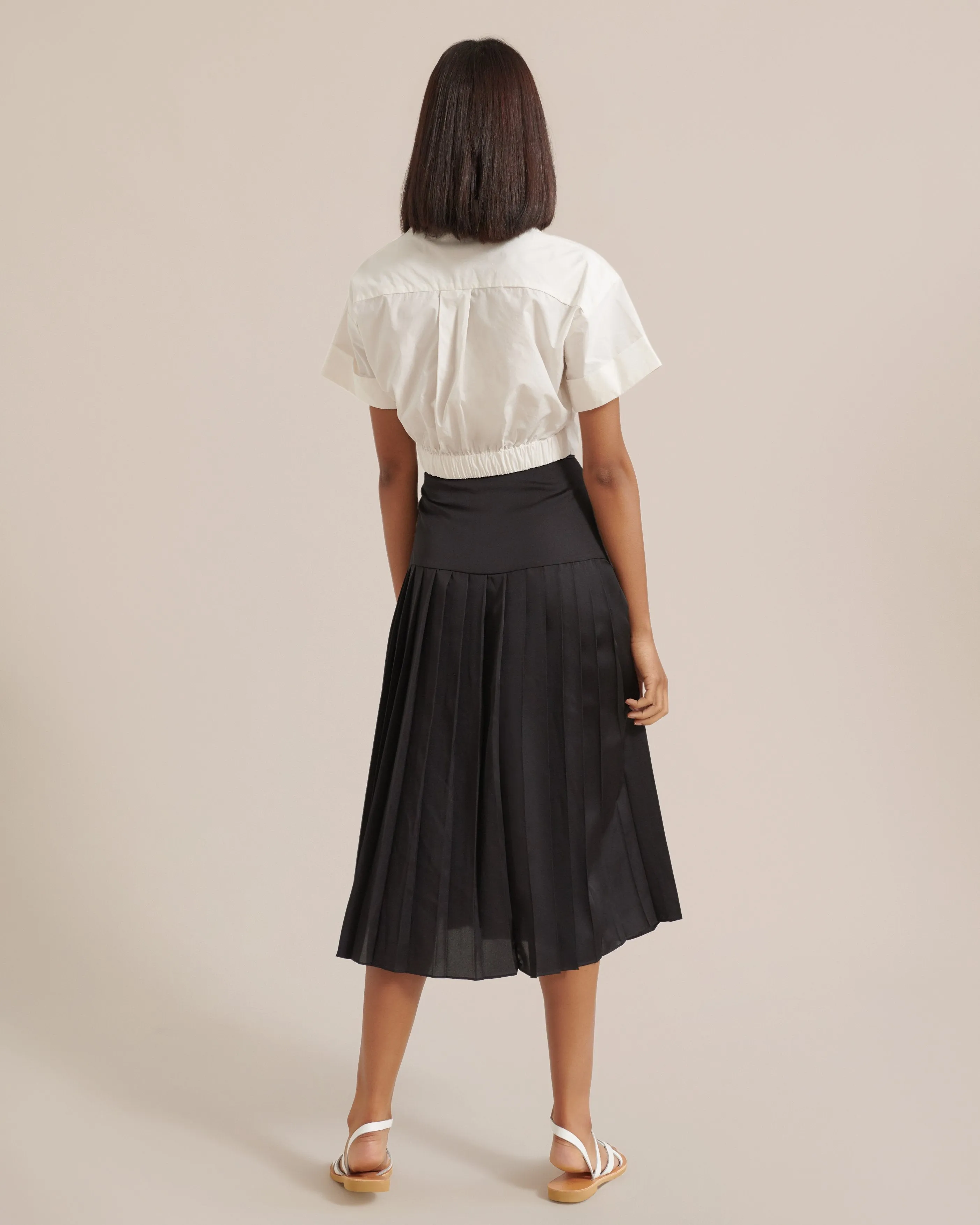 Delphine Pleated Silken Skirt