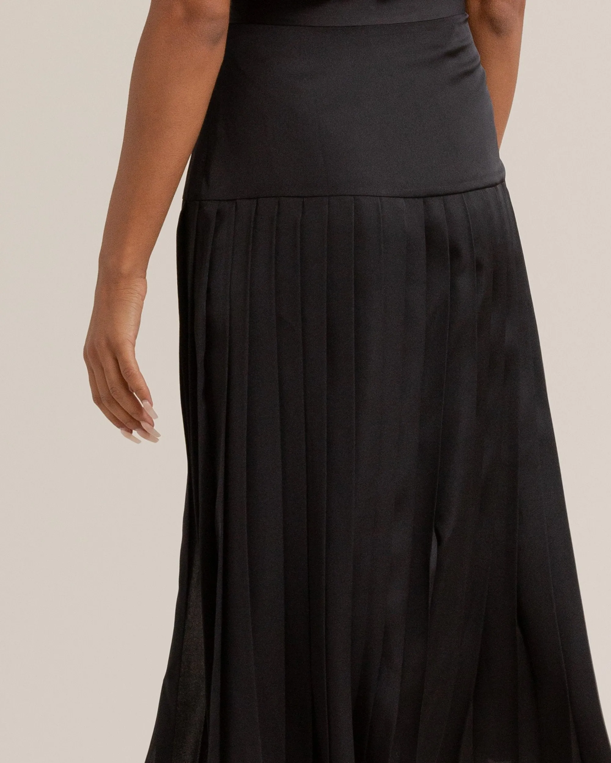 Delphine Pleated Silken Skirt