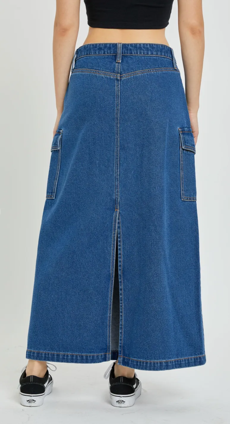 DENIM LONG SKIRT