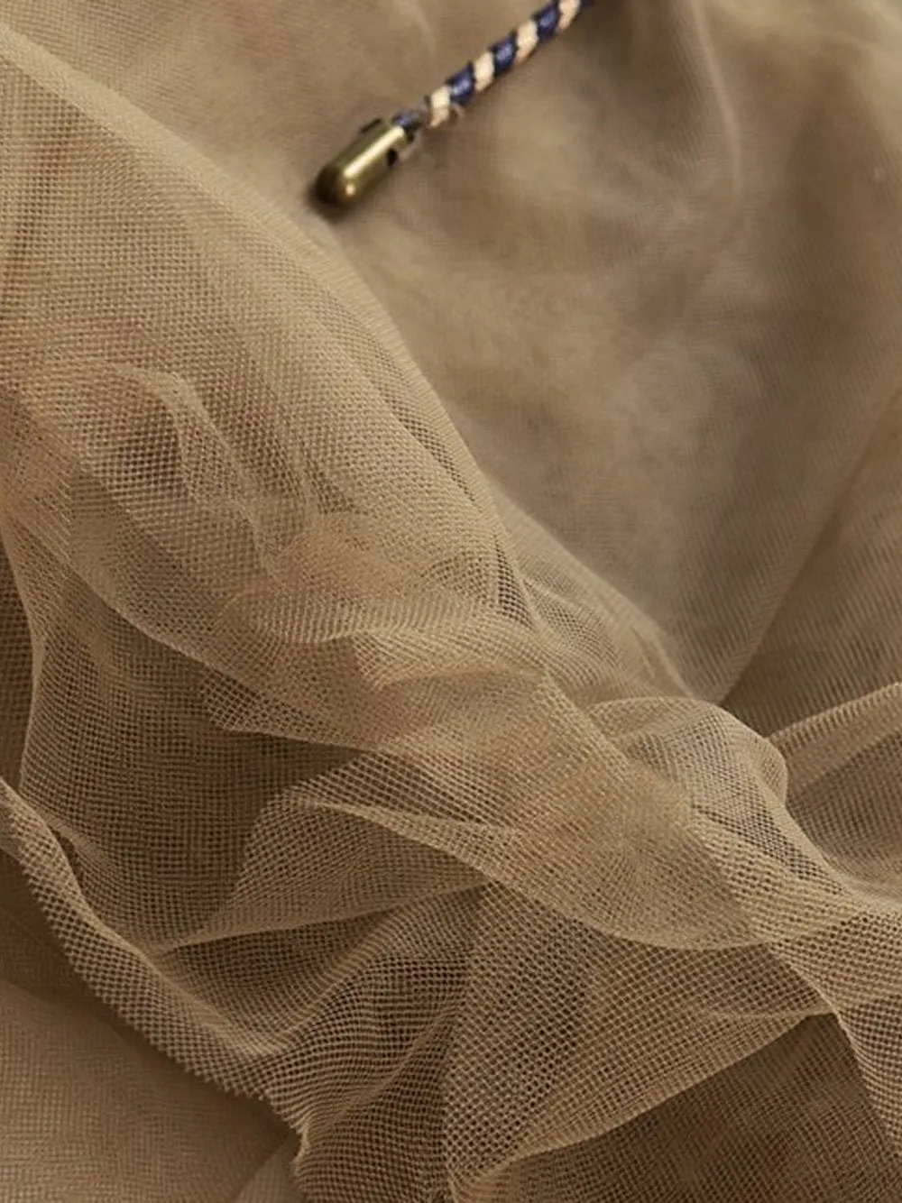 Drawstring Tulle Skirt