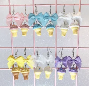 Dreamy Creamy Cake Cone Earrings (6 Colors)