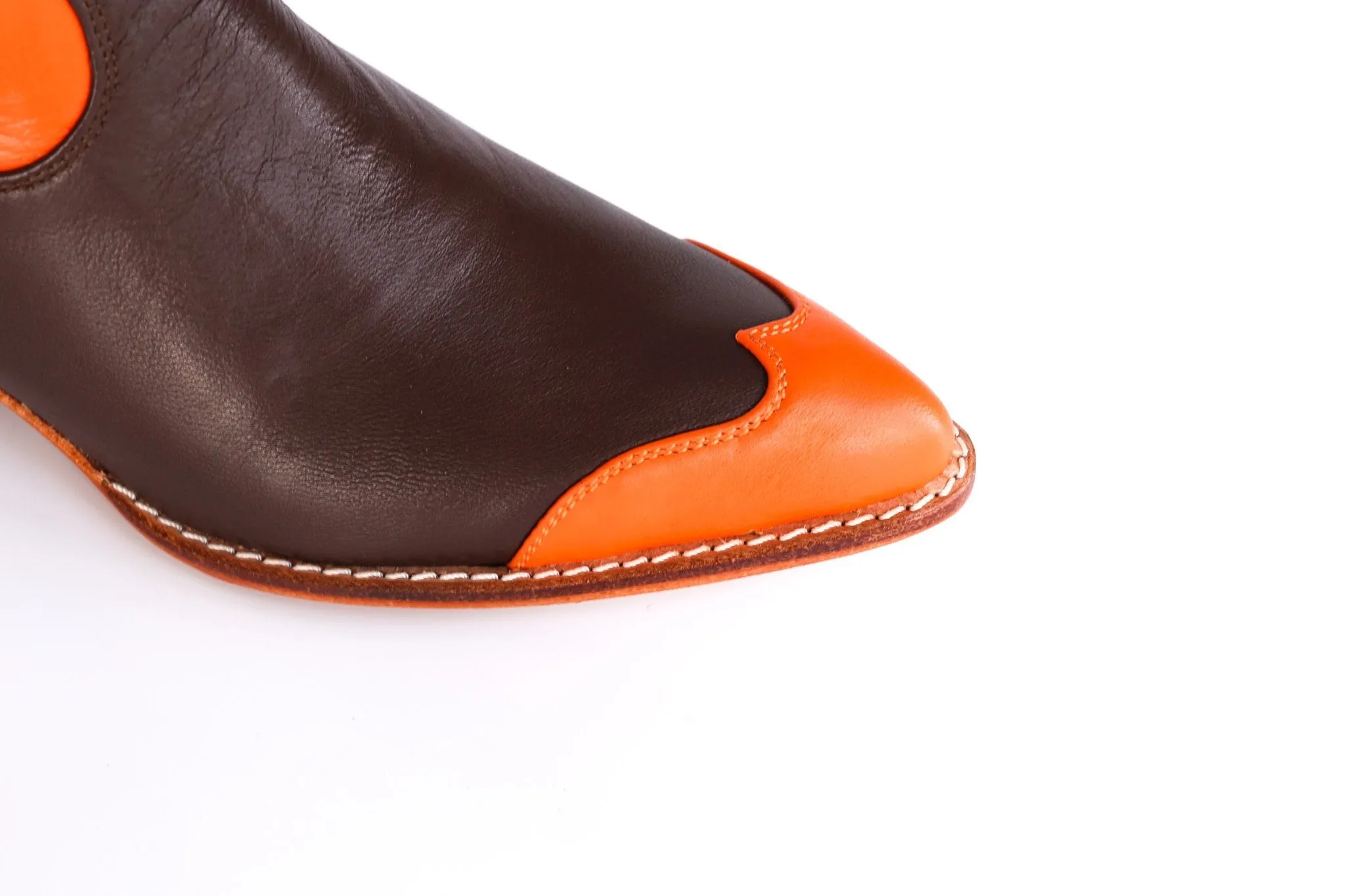 EASY RIDER ORANGE BROWN WESTERN BOOTS