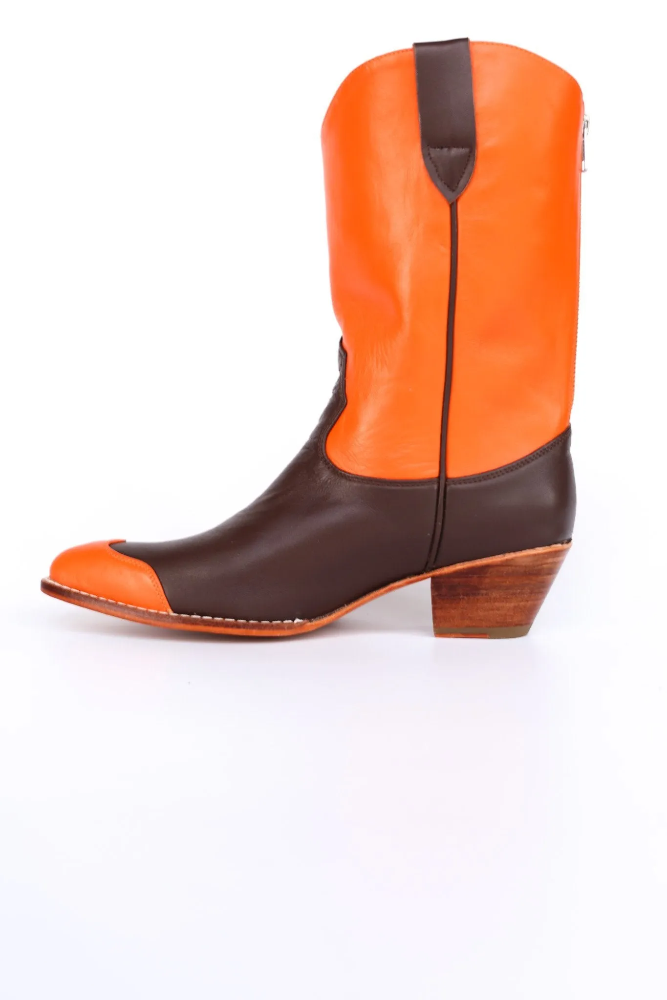 EASY RIDER ORANGE BROWN WESTERN BOOTS