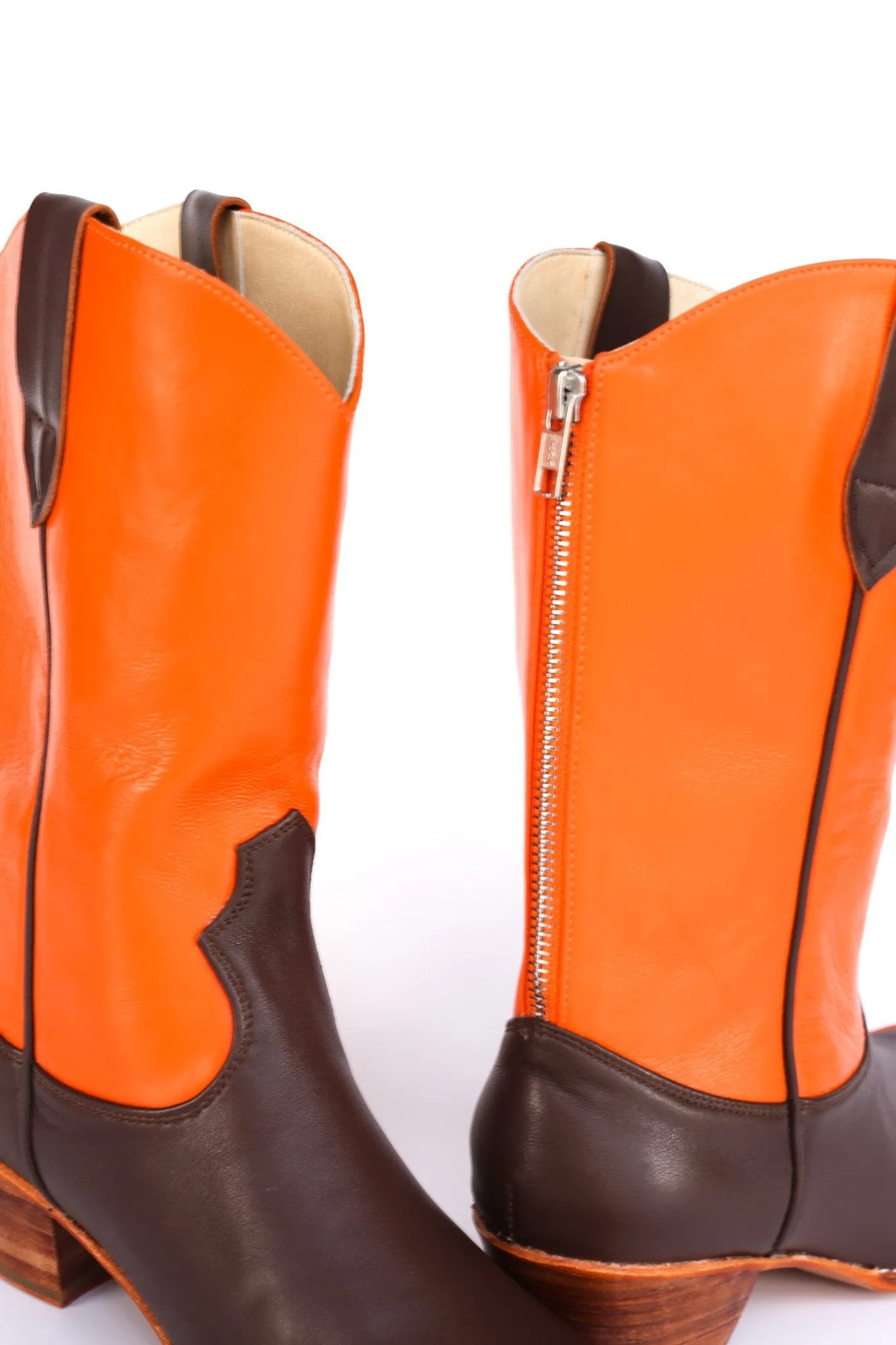 EASY RIDER ORANGE BROWN WESTERN BOOTS