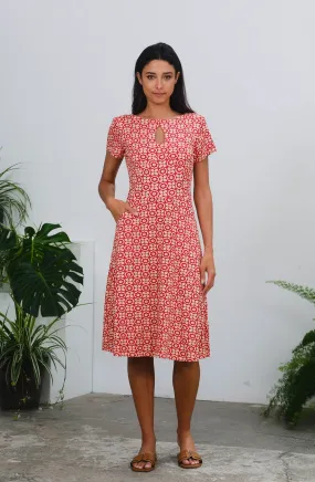 Fifi Dress in 4 Leaf Print