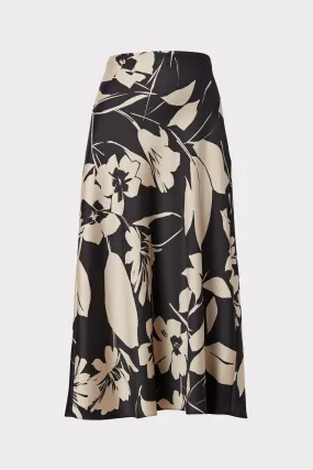 Fion Winter Floral Print Skirt