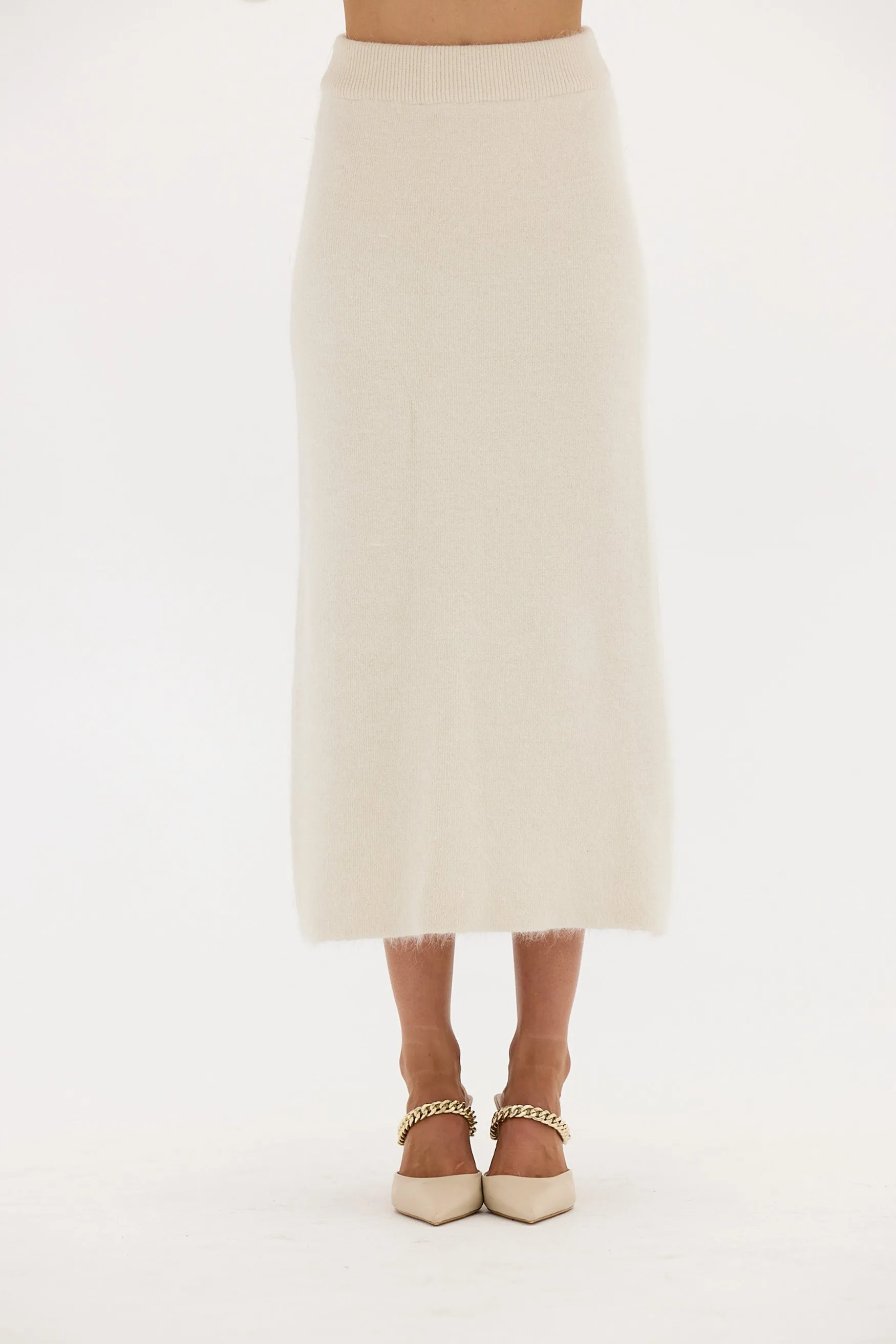 Frankie Knit Skirt - Ivory