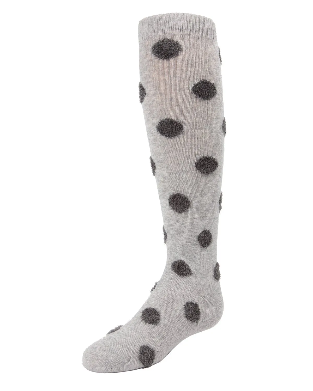 Fun & Fuzzy Girls Polka Dot Cotton Blend Knee Socks