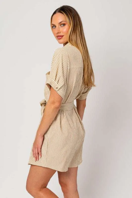 Half Sleeve Button Down Shirt Dress | Nursing Friendly