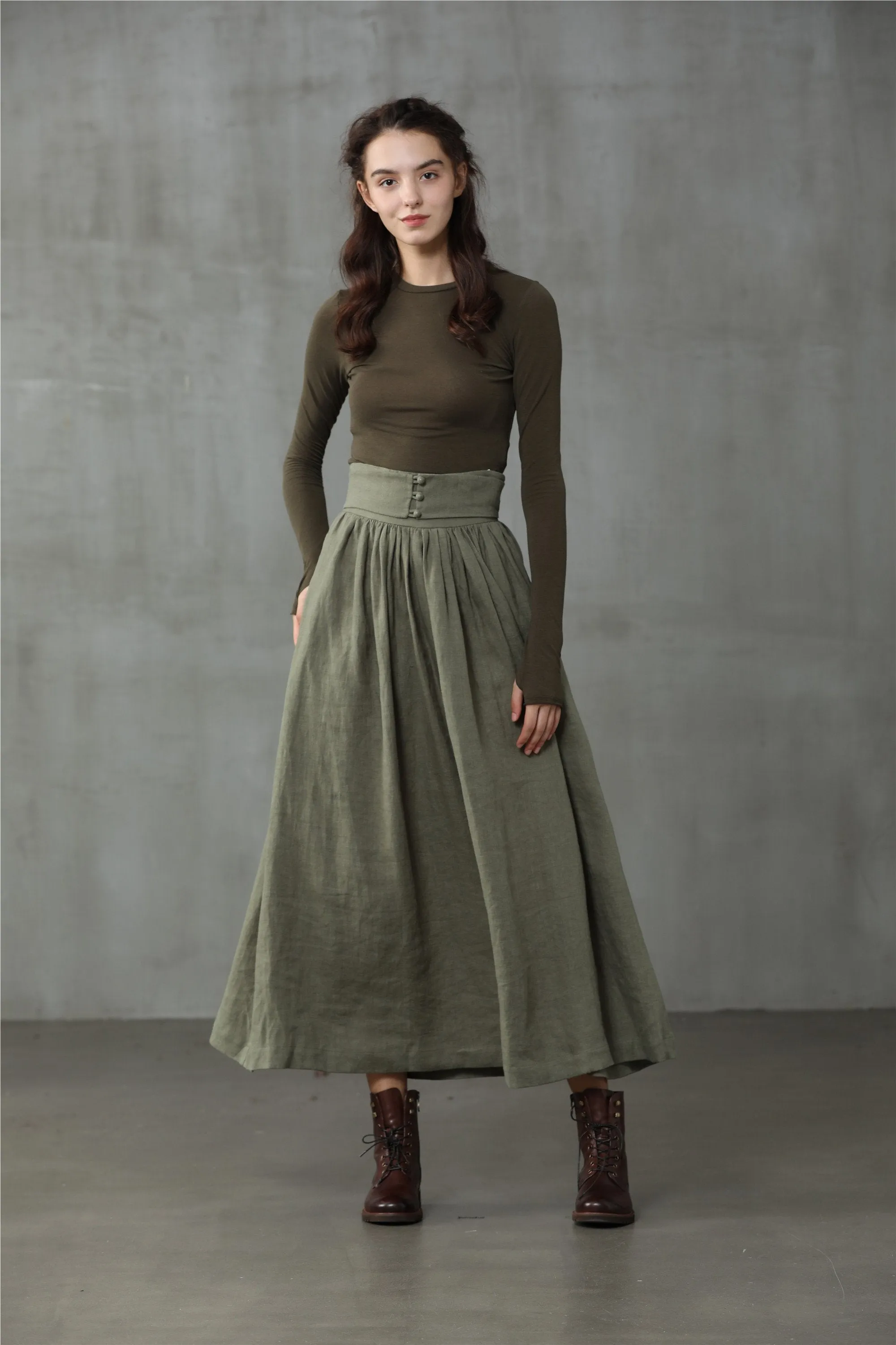 Hannah 38 | Girdle linen skirt