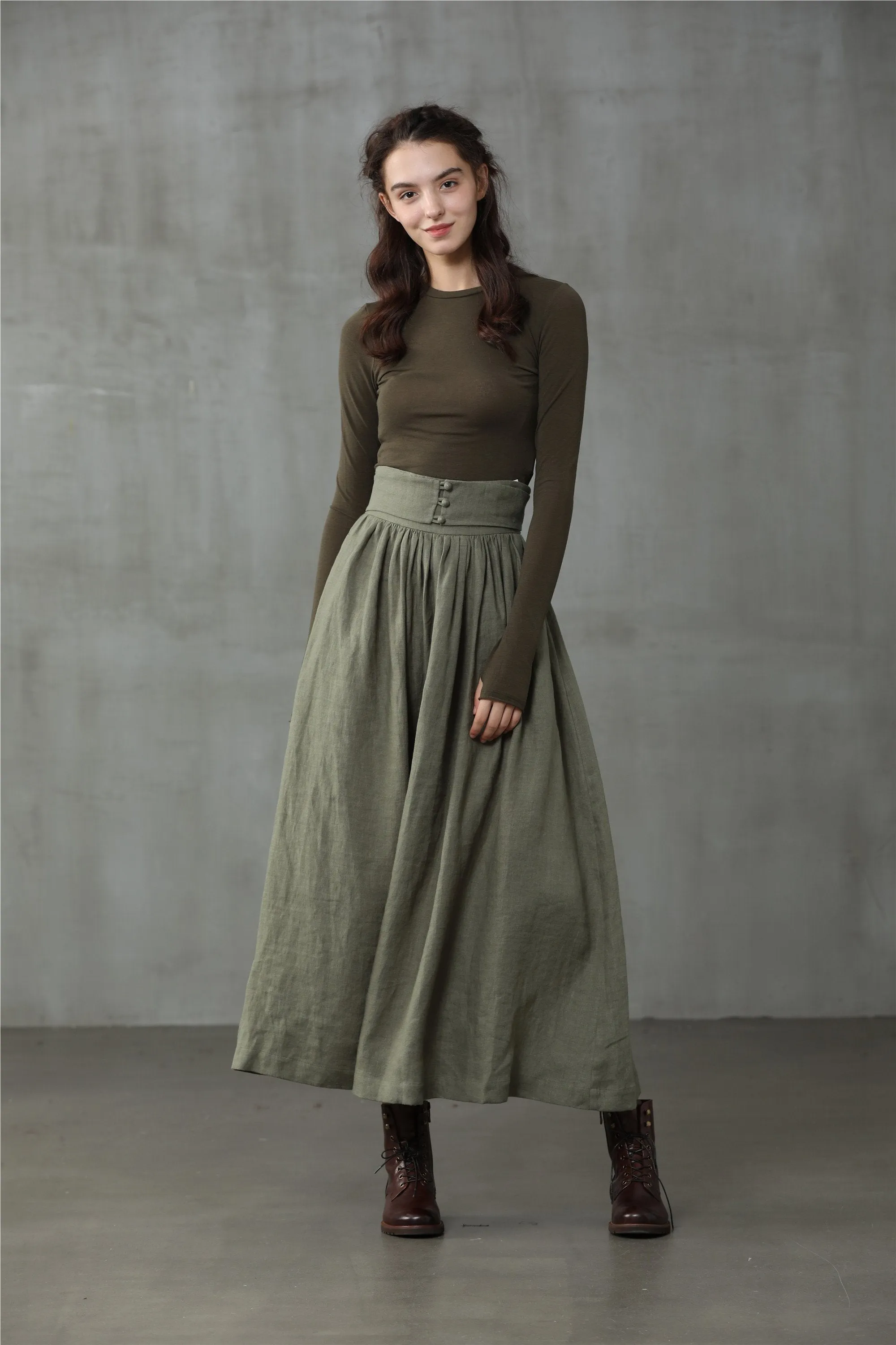 Hannah 38 | Girdle linen skirt