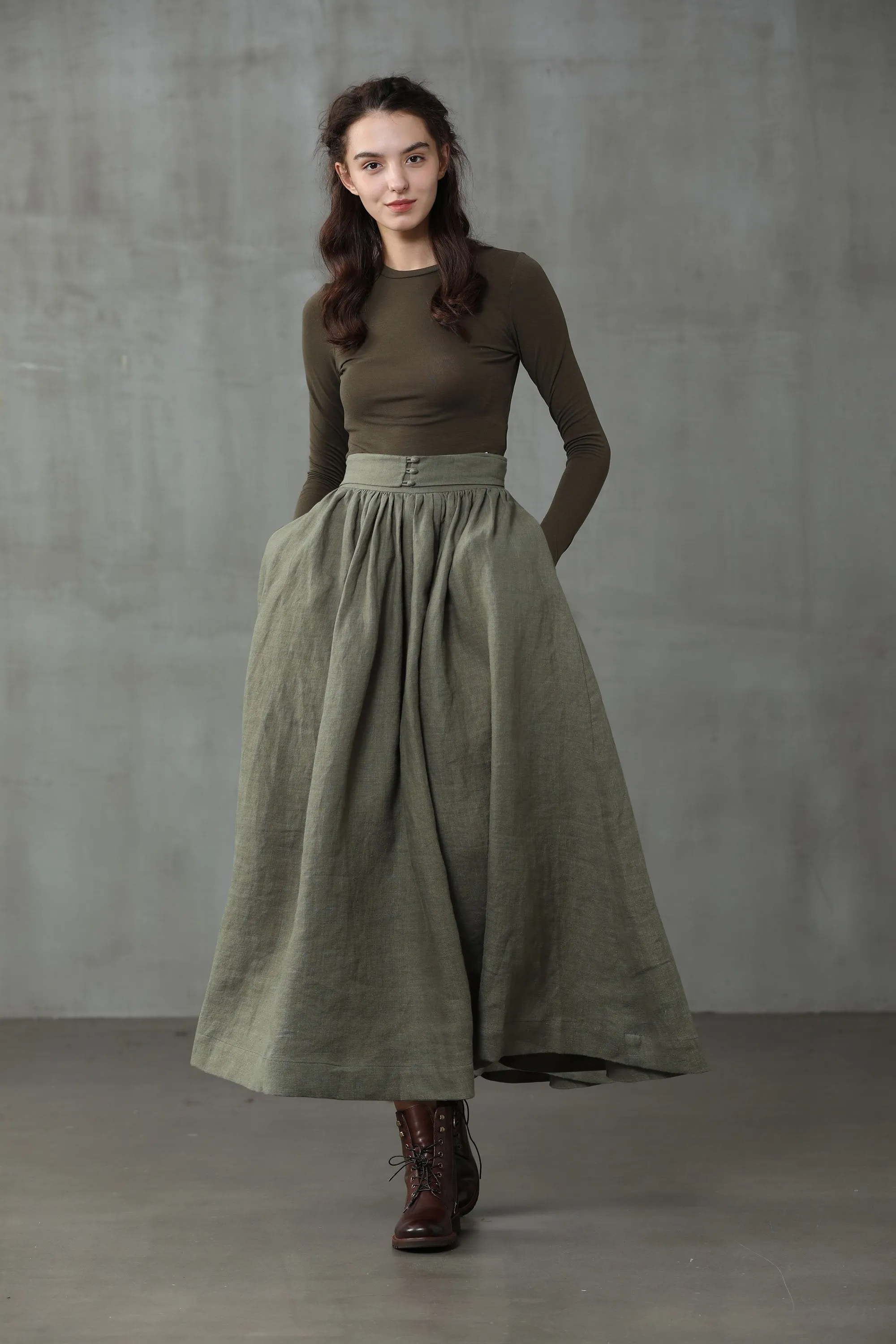 Hannah 38 | Girdle linen skirt