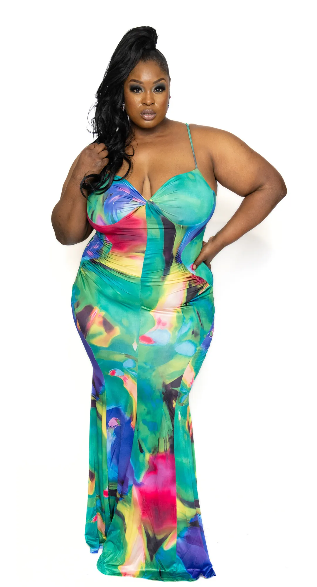 Infrared Long Multicolor Dress