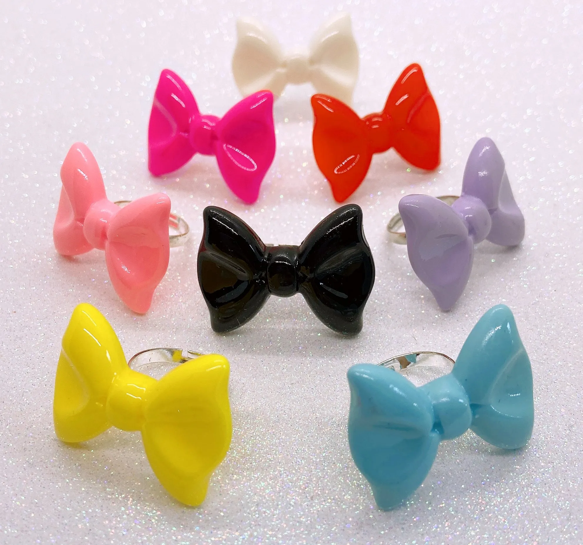 Instant Shipping! Shiny Bow Ring (8 Colors)