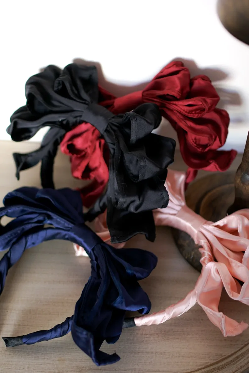 Instant Shipping! Small Heartwarming Satin Headbow