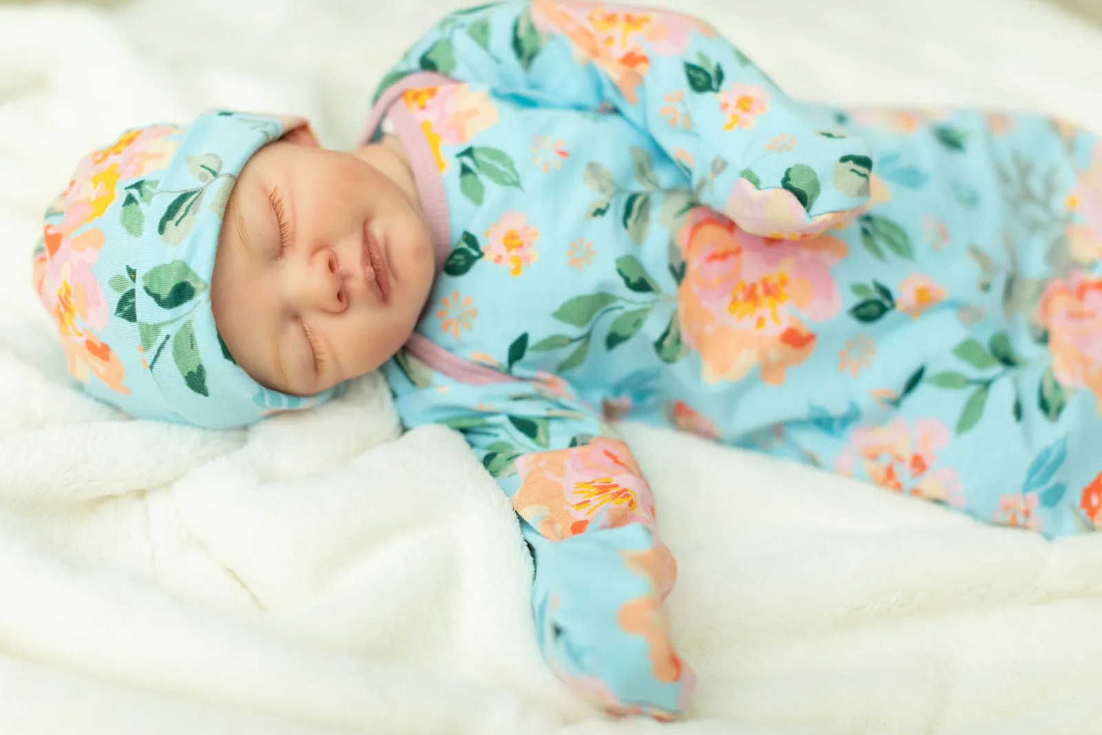 Jade Baby Coming Home Outfit and Matching Newborn Hat